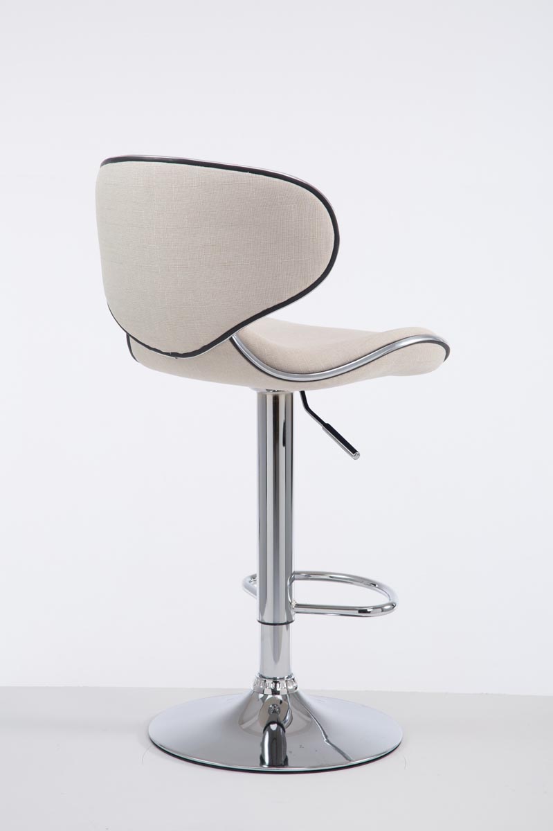 Tabouret de bar Las Vegas V2 en tissu avec pied en métal