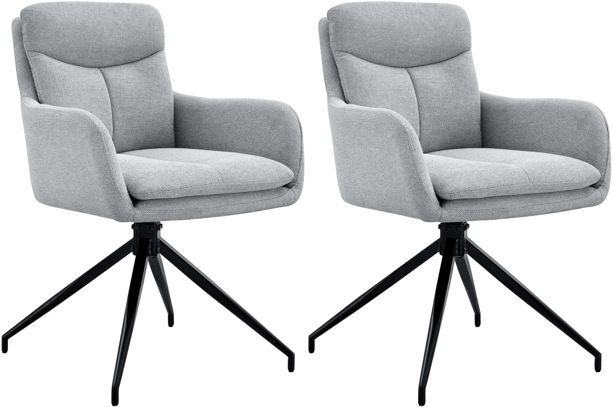 Lot de 2 chaises de salle à manger Somers tissu