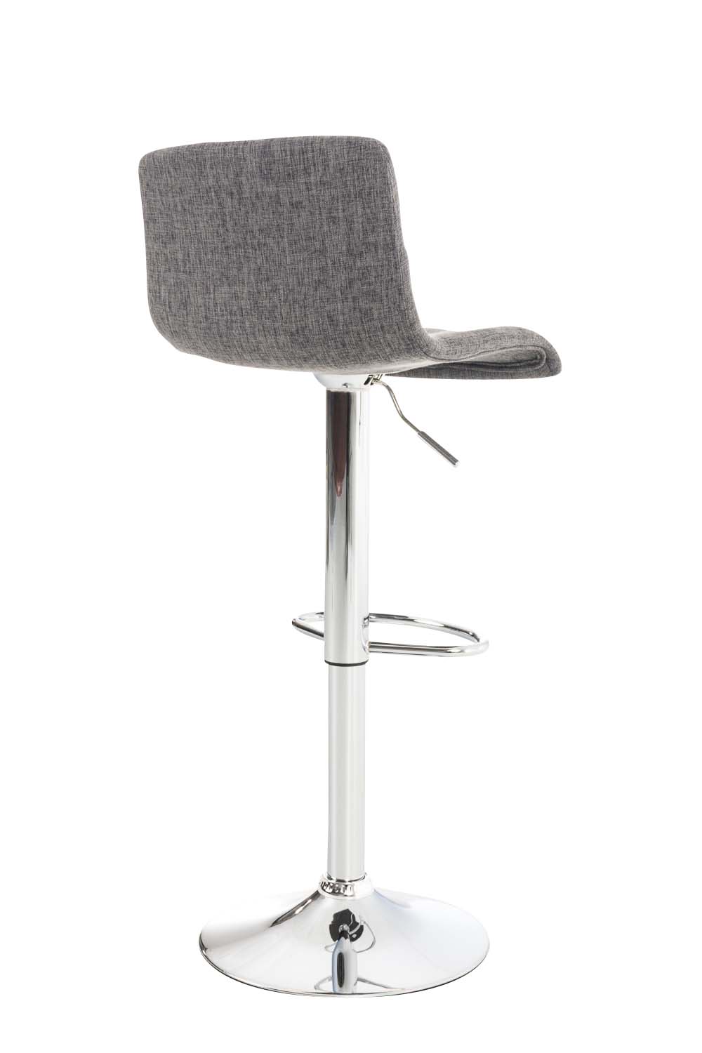 Lot 2 tabourets de bar Hover tissu hauteur réglable Piètement Métal chromé