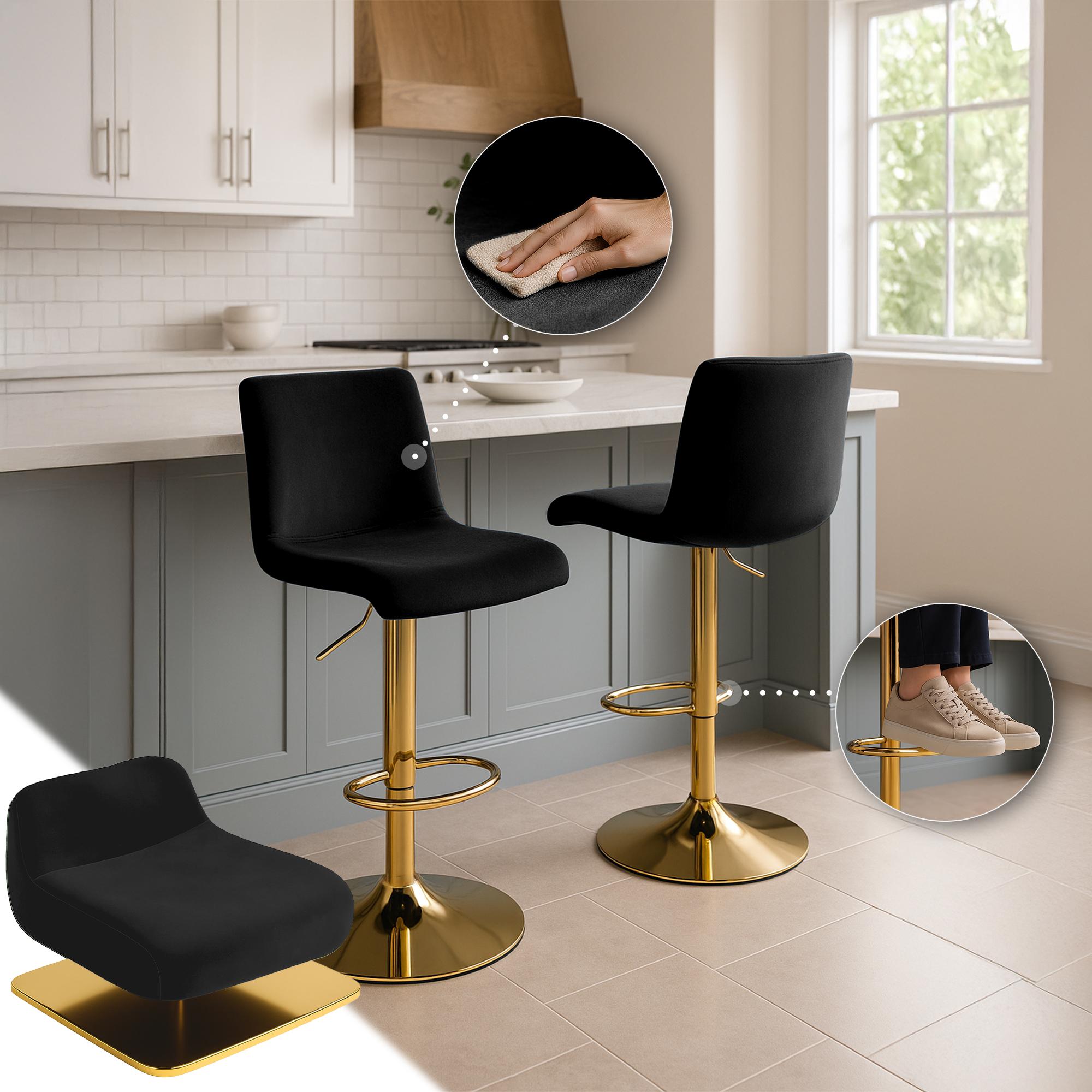 Tabouret de Bar Hover Velours