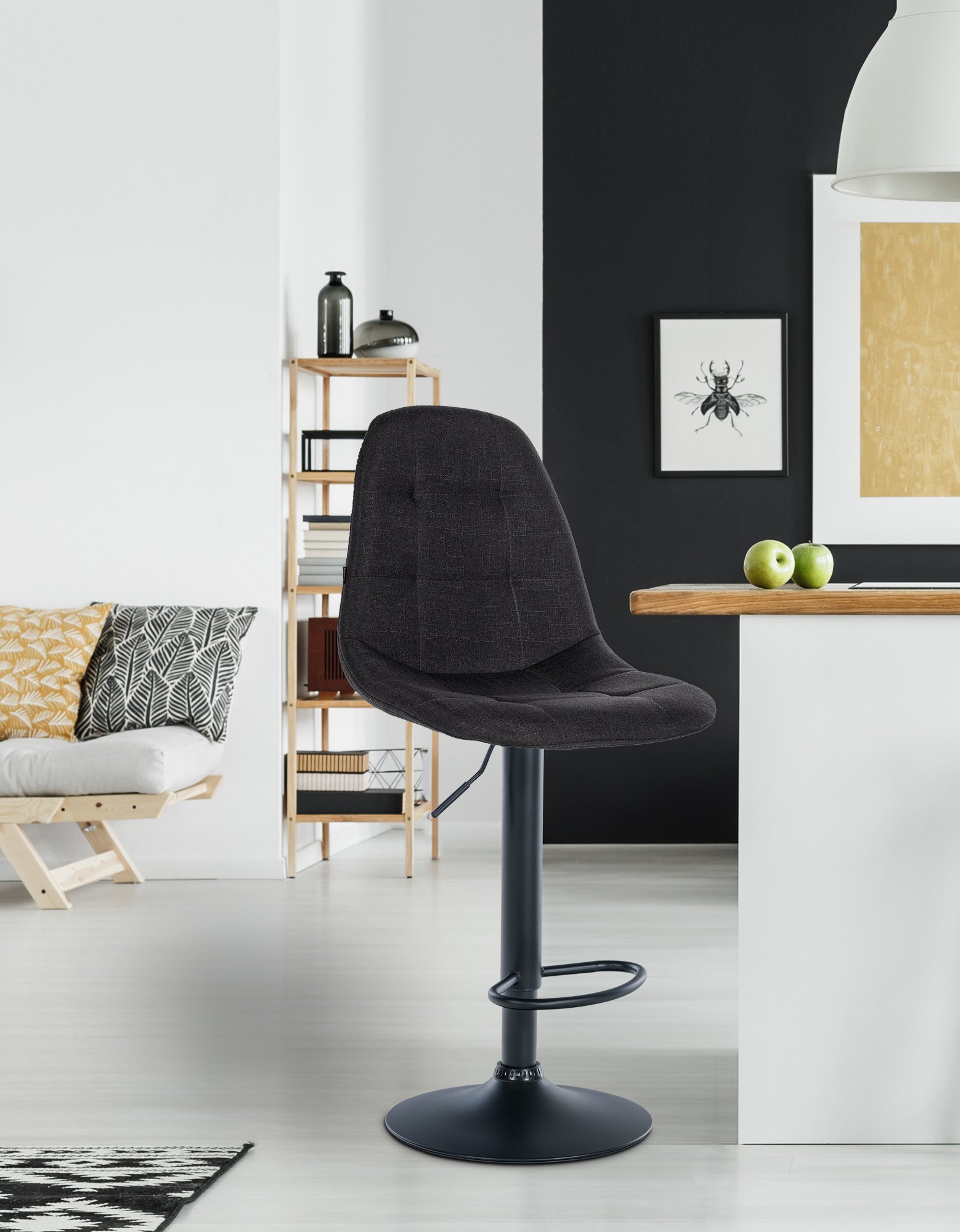 Tabouret de bar Elmore Tissu