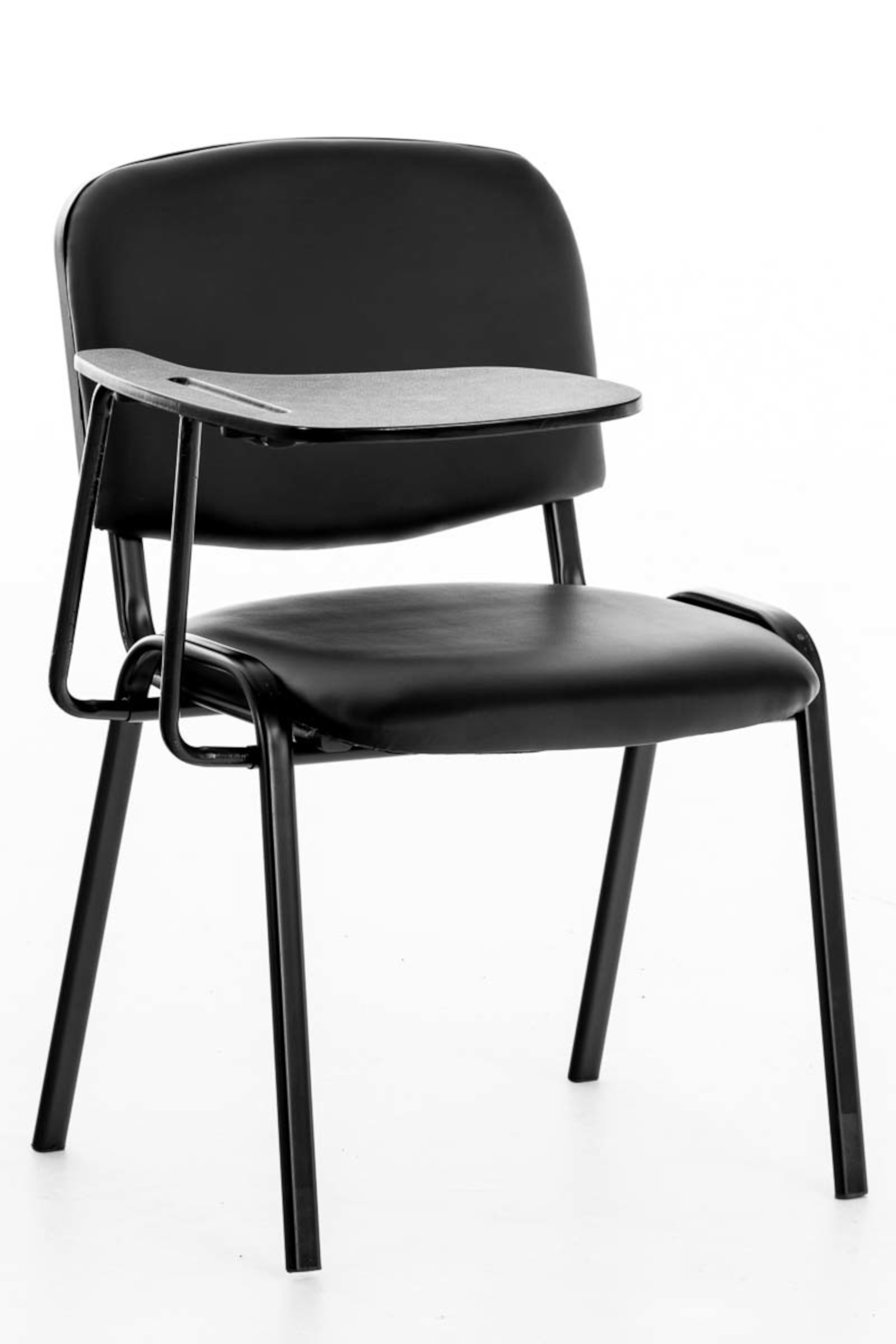 Lot de 4 Chaises Ken en similicuir avec tablette rabattable