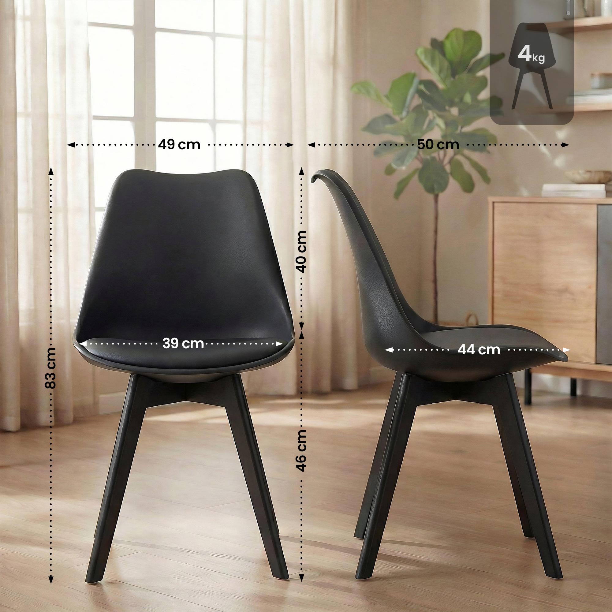 Chaise de salle à manger Linares : design élégant et confortable pour vos repas en famille ou entre amis