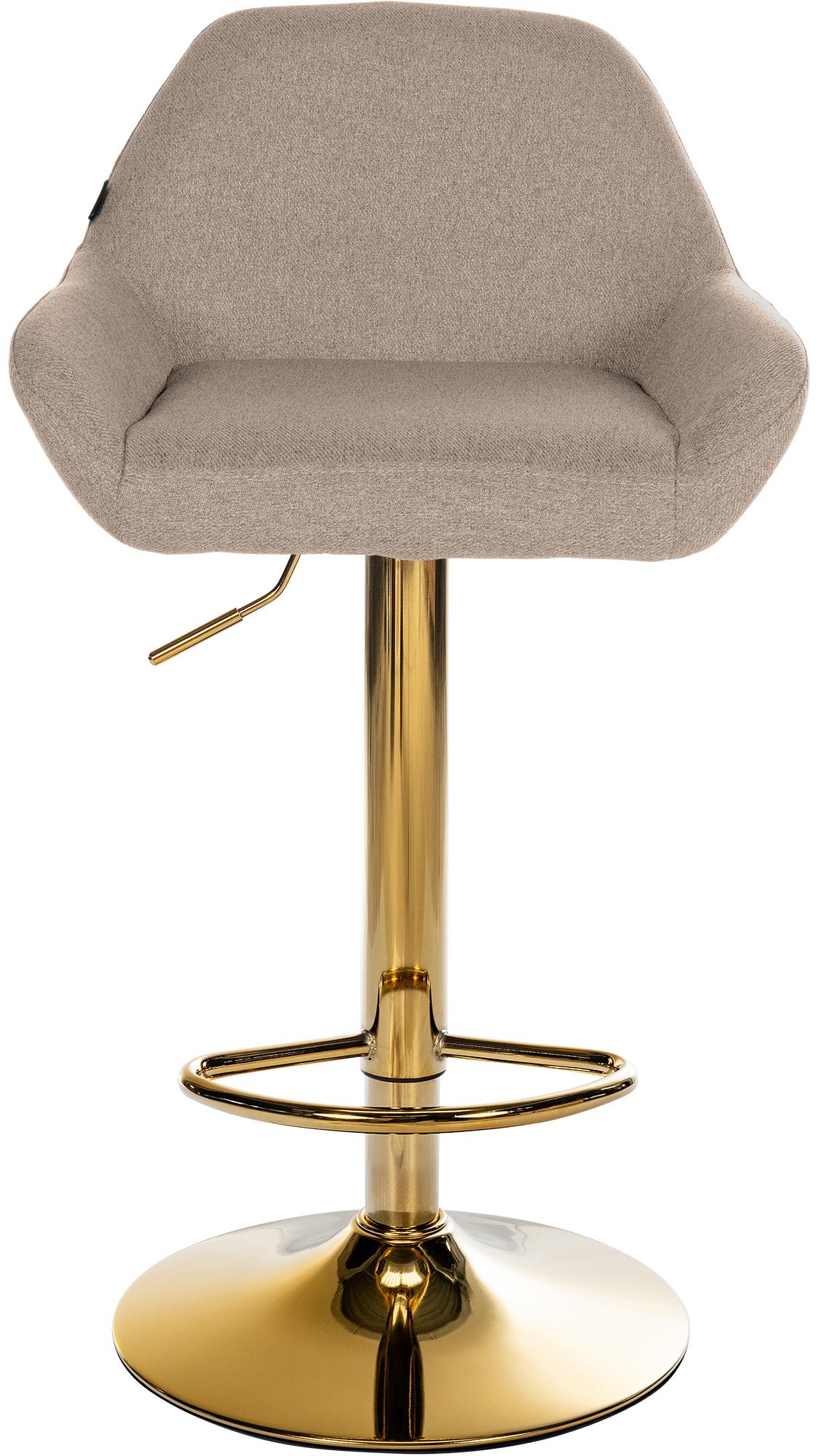 Lot de 2 tabourets de bar Braga Gold tissu