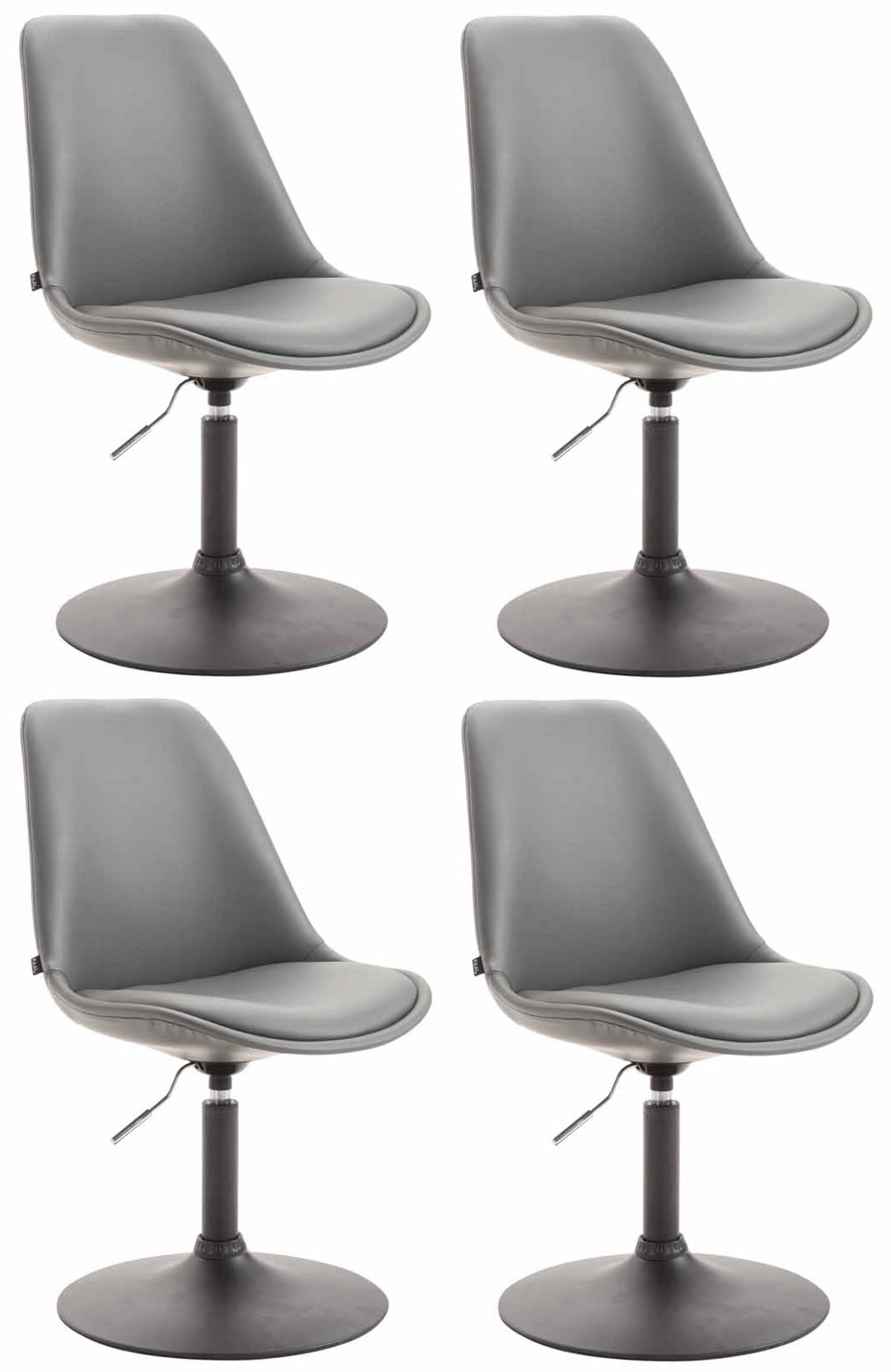 Lot de 4 Chaises de salle à manger Maverick similicuir avec pied trompette