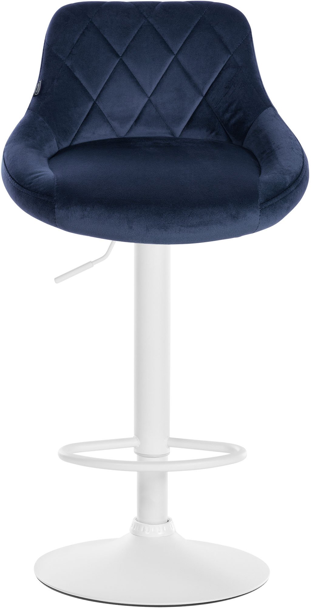 Tabouret de bar Lazio en velours avec pied en métal