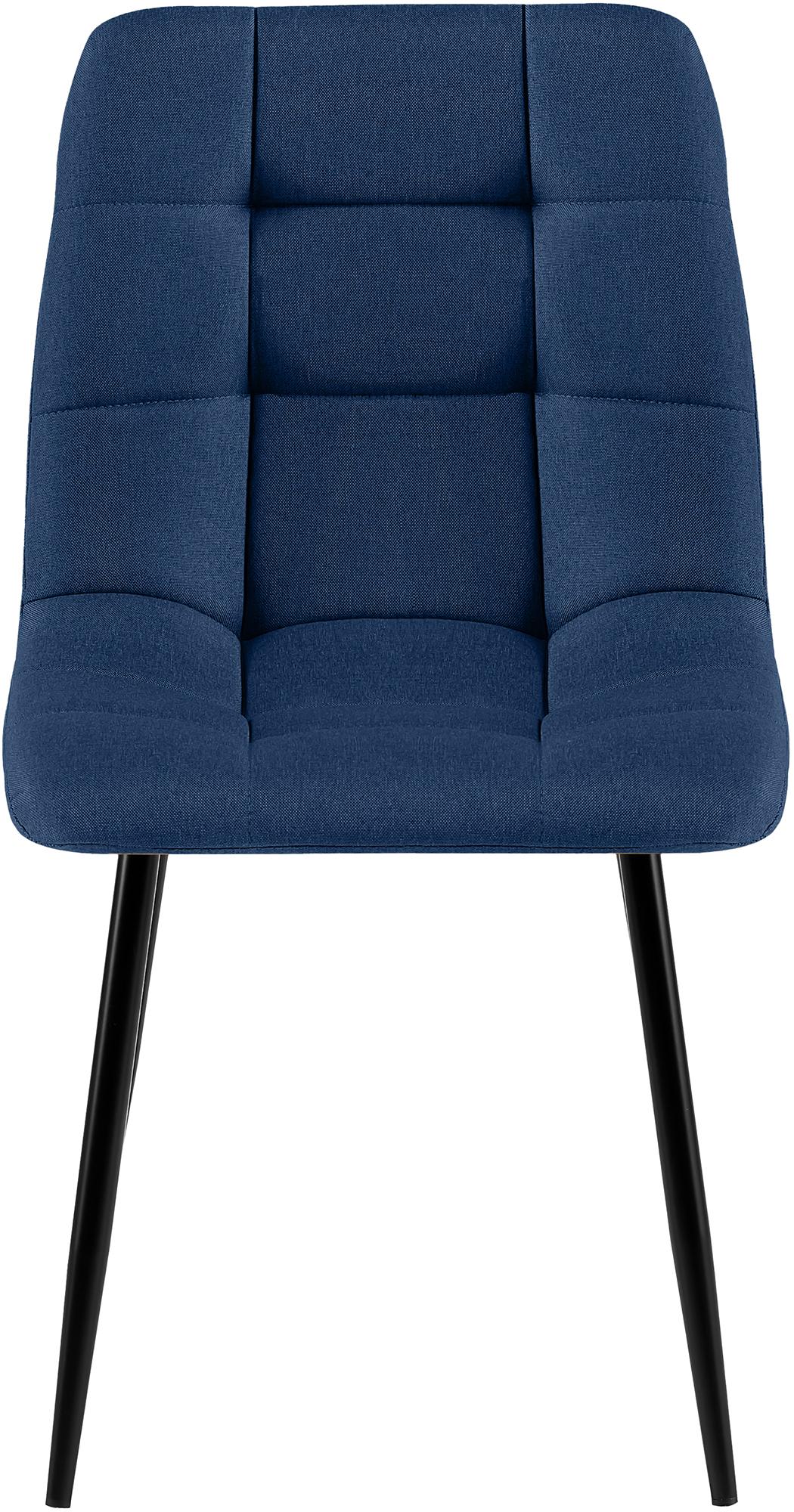 Lot de 4 chaises de salle a manger Antibes en tissu