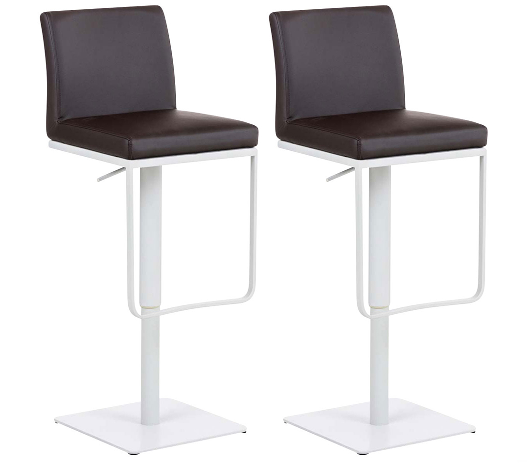 Lot de 2 tabourets de bar Panama recouverts de similicuir