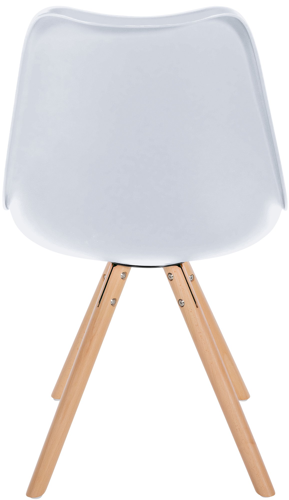 Lot de 4 chaises de salle à manger Sofia en plastique Pieds en bois