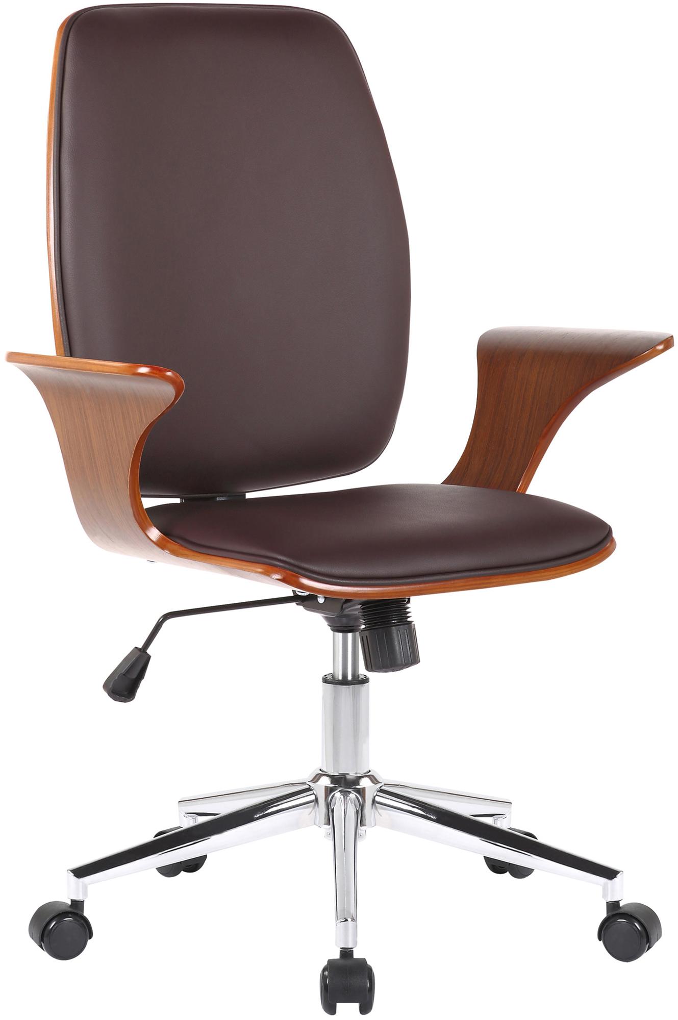 Fauteuil de bureau Burbank avec coque d'assise en bois