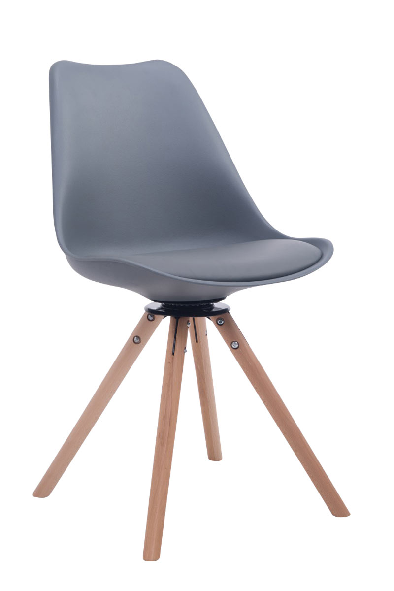 Chaise de salle à manger pivotante Troyes Similicuir pieds en forme ronde