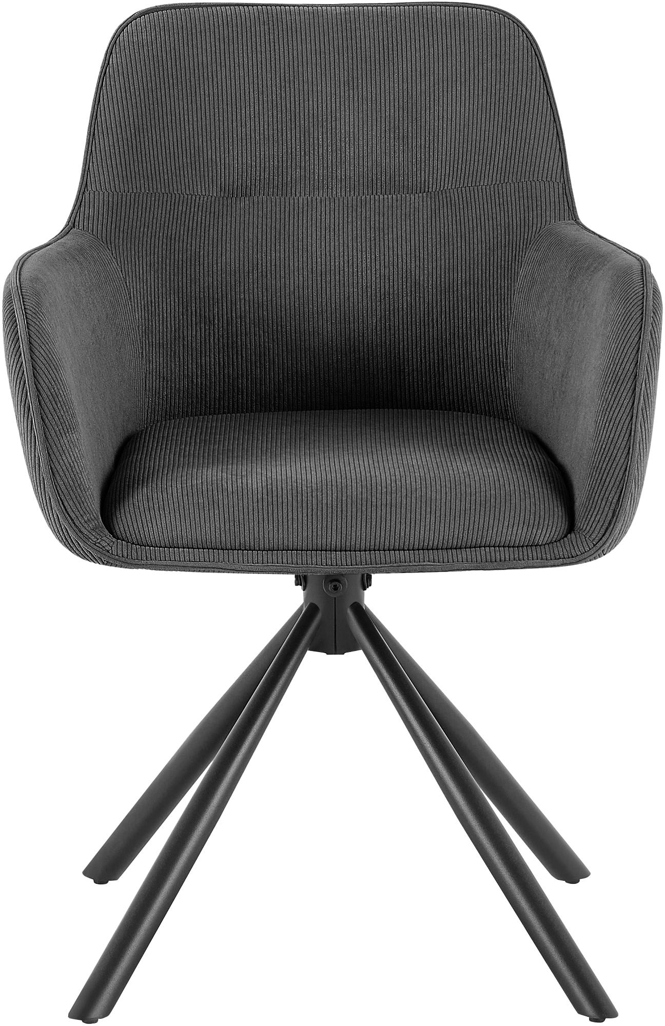 Chaise de salle à manger Tipton en velours côtelé