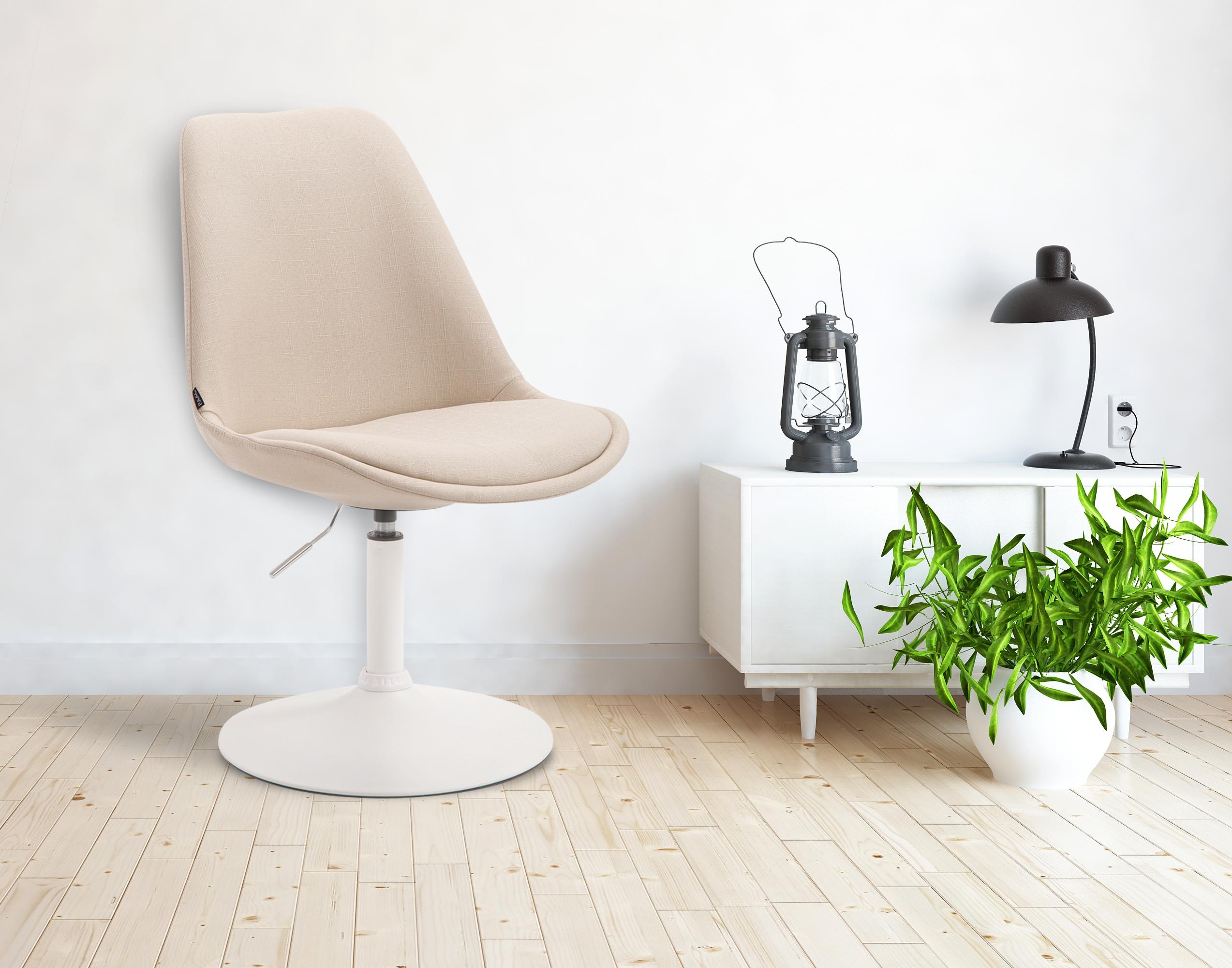 Chaise de salle à manger Maverick tissu avec pied trompette