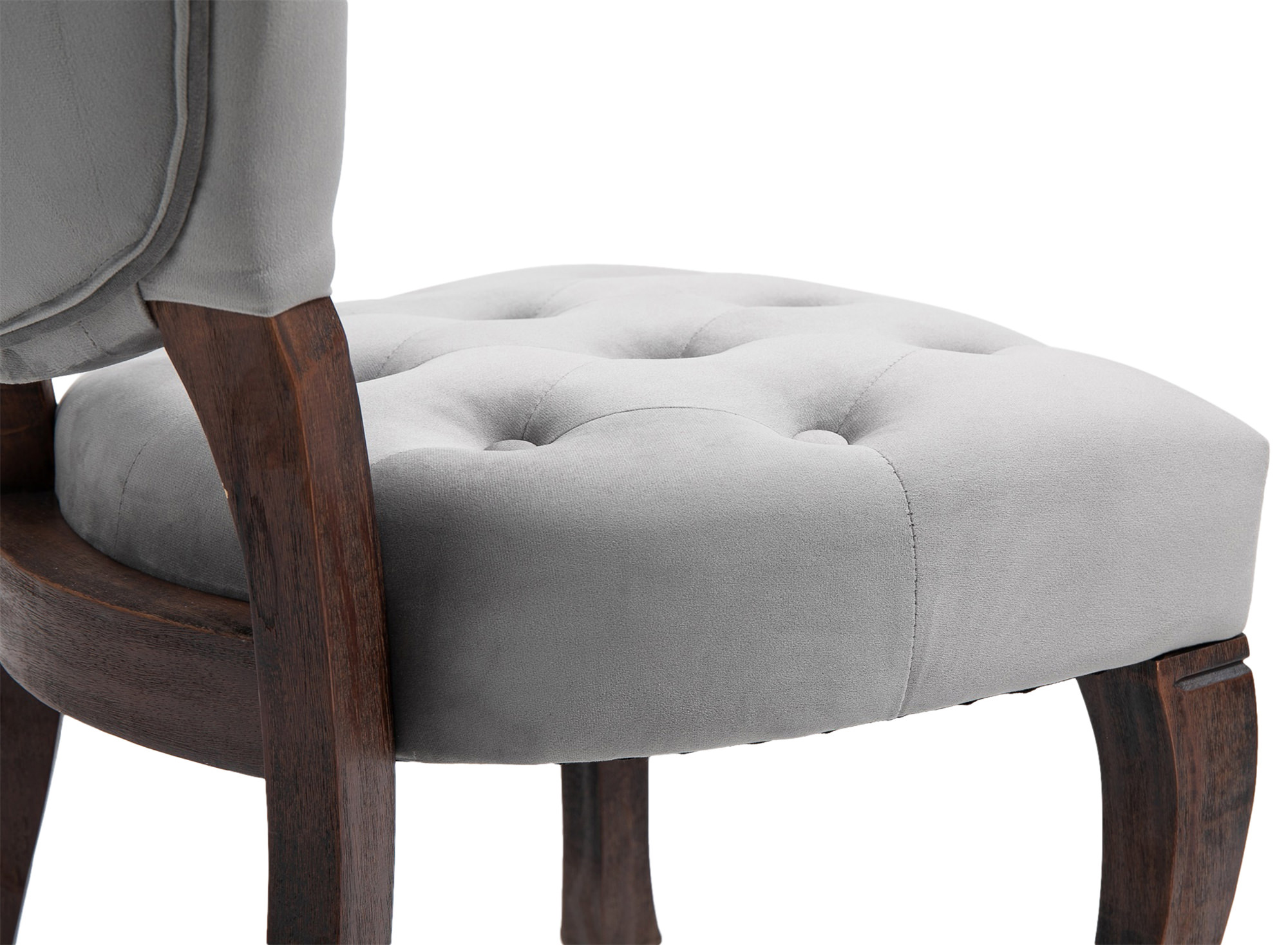 Chaise de salle à manger Elysa en Velours Piètement en bois de caoutchouc