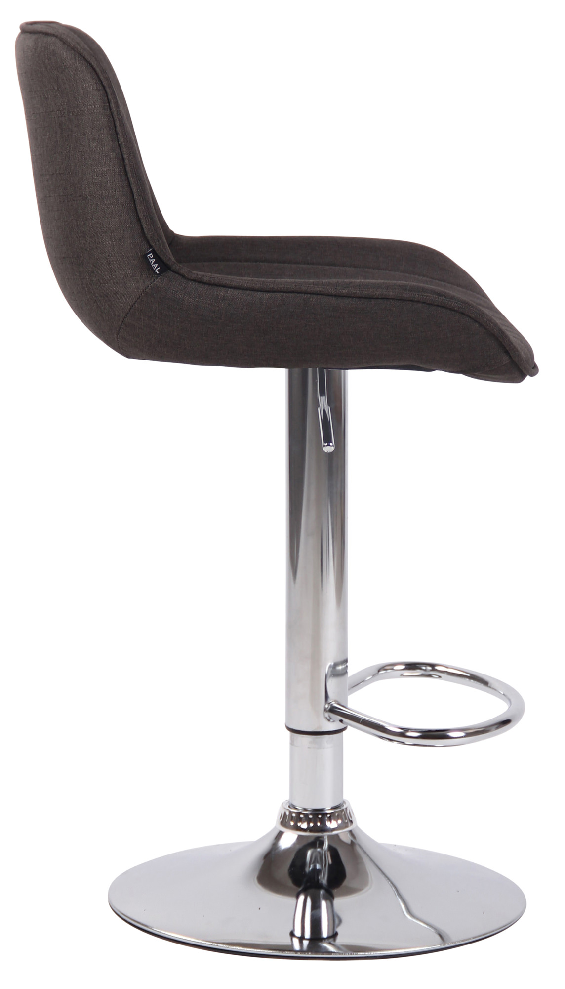 Tabouret de bar Lentini en Tissu avec Piètement trompette en Métal