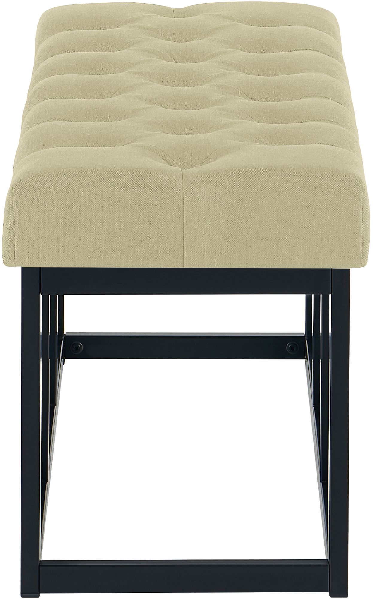 Banc Amun en tissu avec structure noire