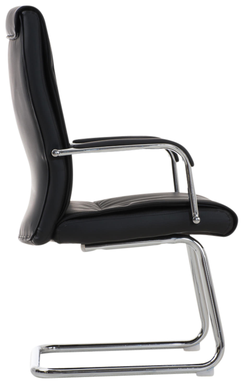 Lot de 2 Chaises Cantilever Caro en Similicuir avec accoudoirs