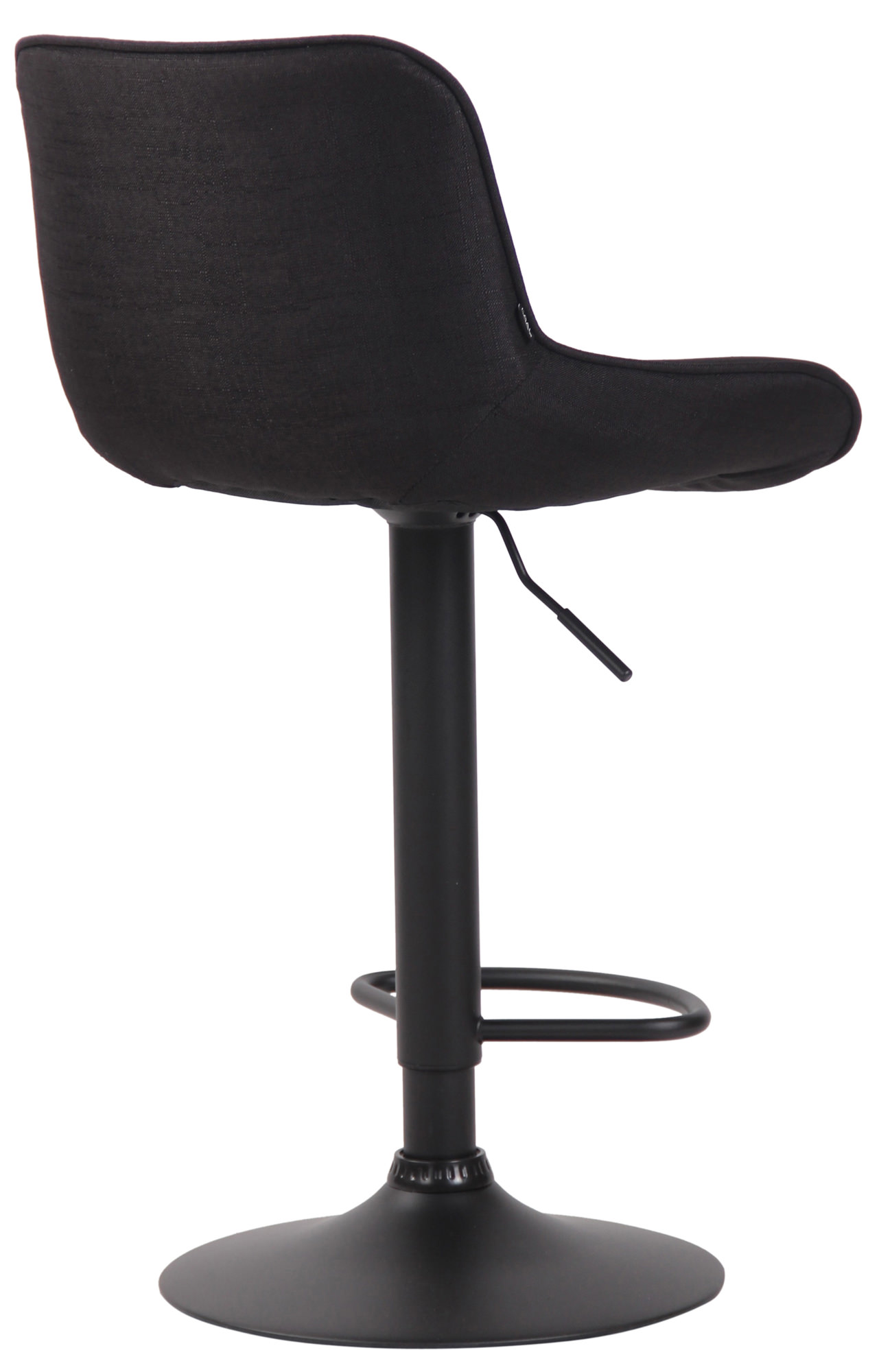 Tabouret de bar Lentini en Tissu avec Piètement trompette en Métal