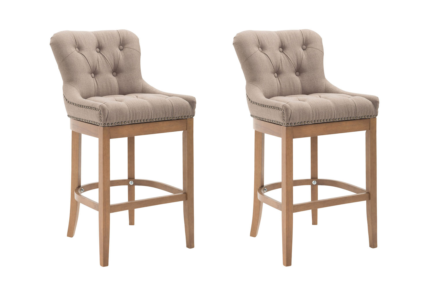Lot de 2 Tabourets de Bar Lakewood en Tissu