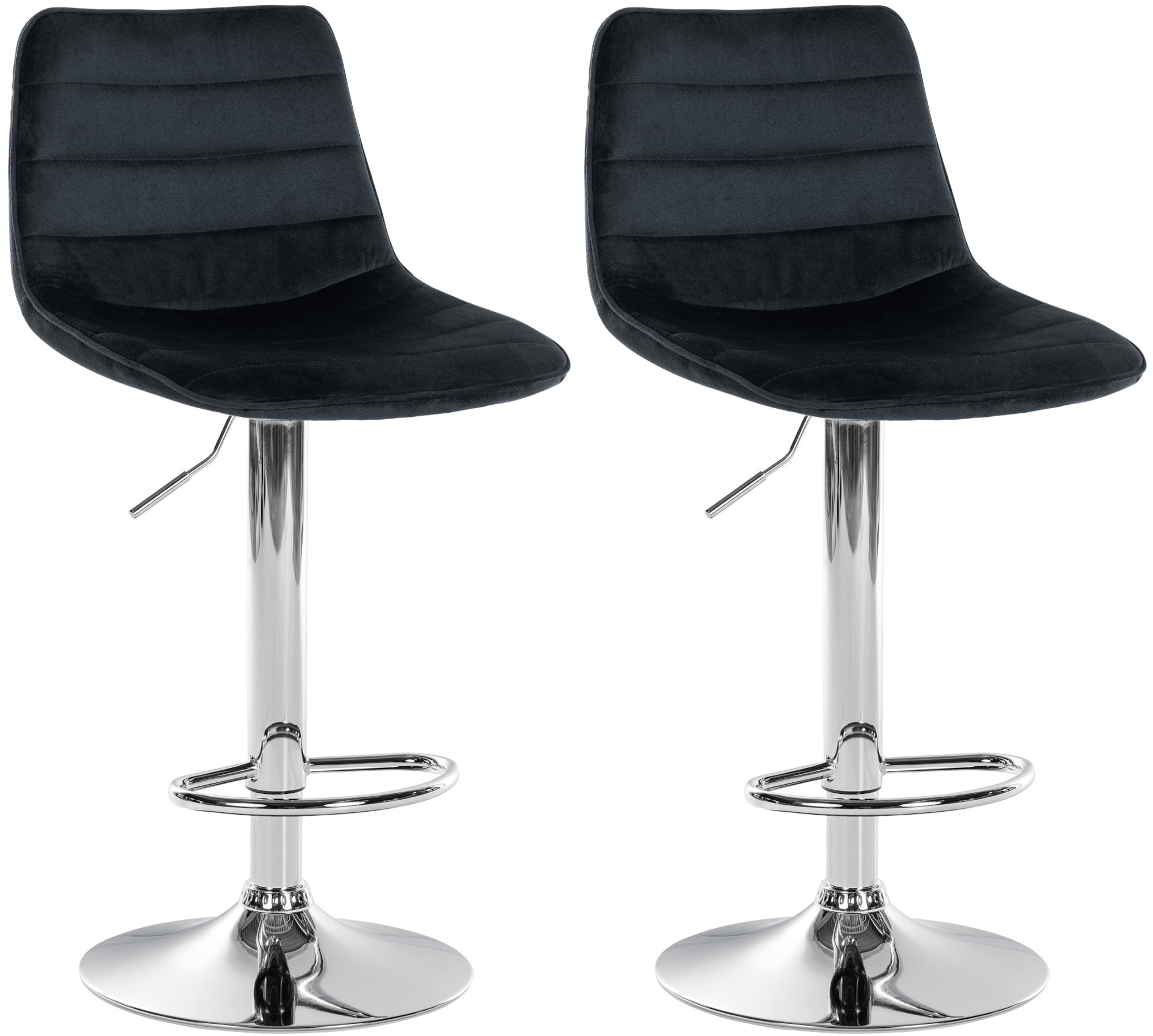 Lot de 2 tabourets de bar Lex velours