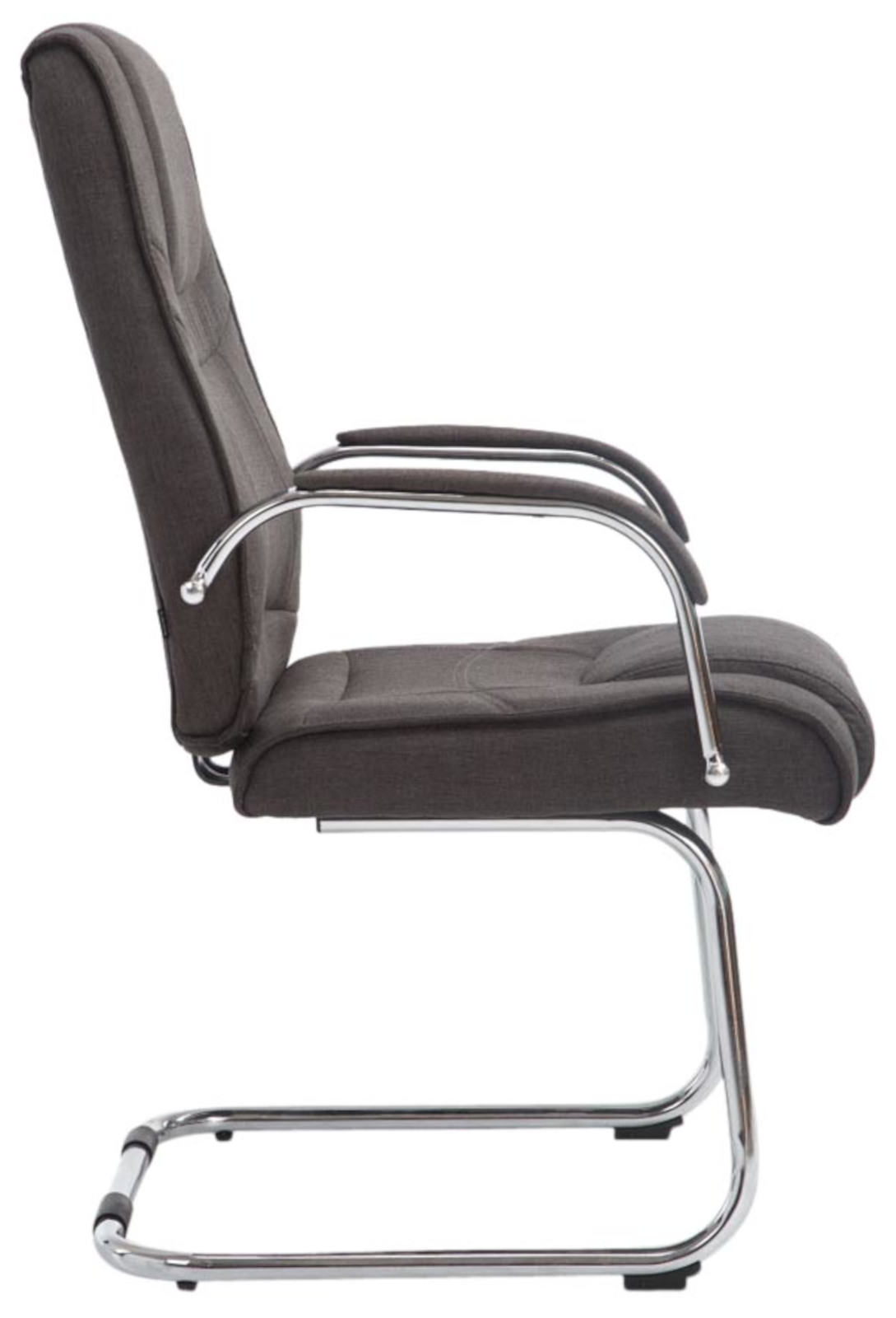 Lot de 2 Chaises Cantilever Attila en tissu avec accoudoirs