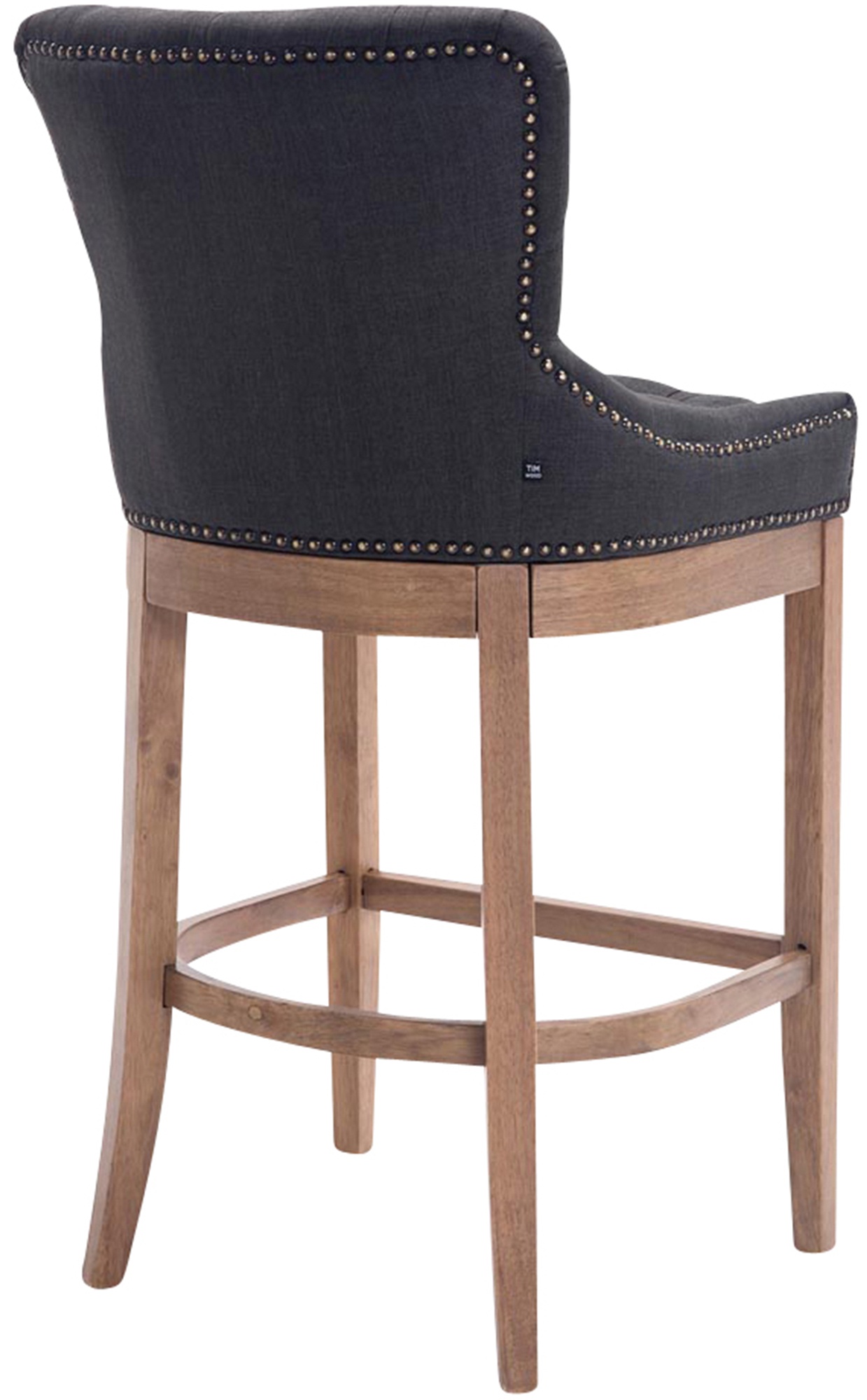 Tabouret de bar Lakewood tissu Piètement antique clair