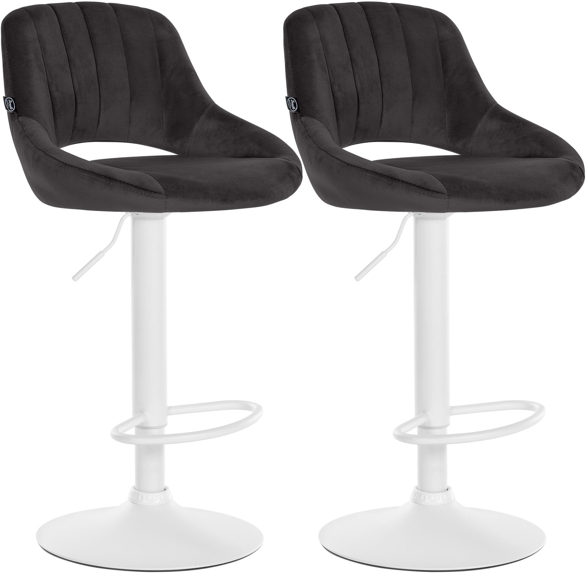 Lot de 2 tabourets de bar Milet en velours