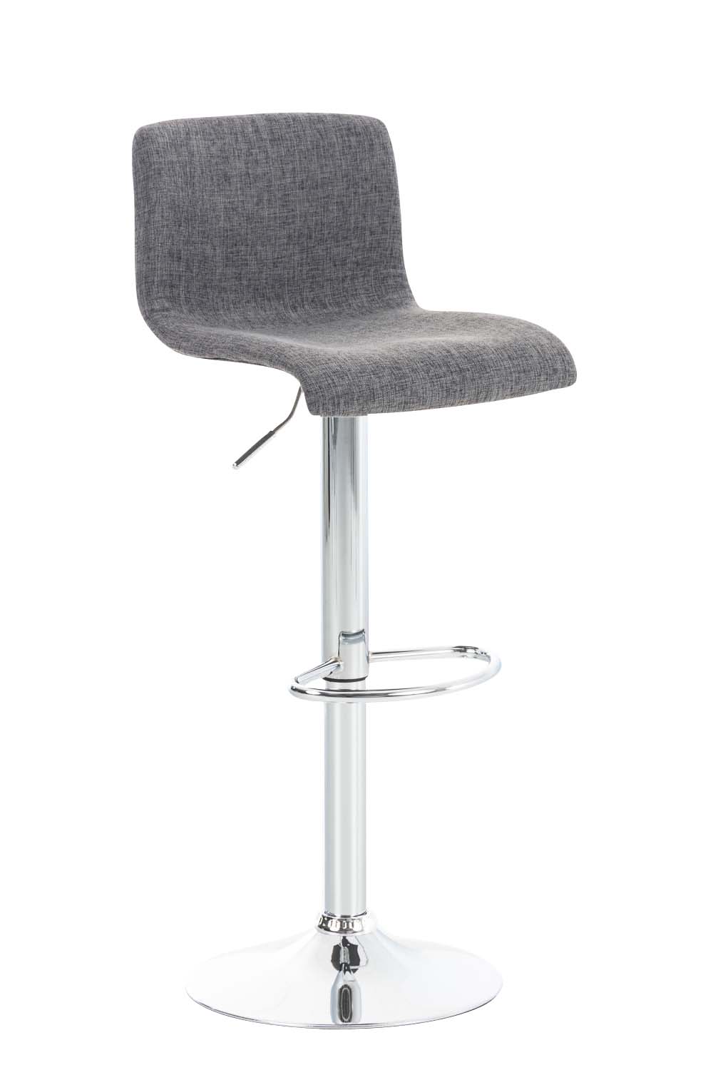 Lot 2 tabourets de bar Hover tissu hauteur réglable Piètement Métal chromé