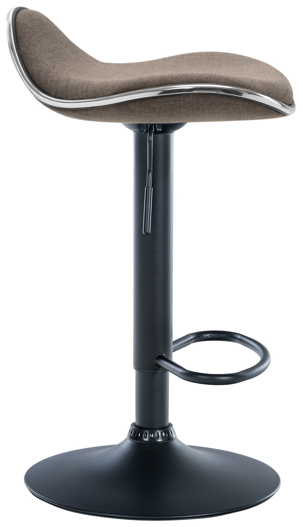 Tabouret de bar Shanghai tissu avec pied en métal