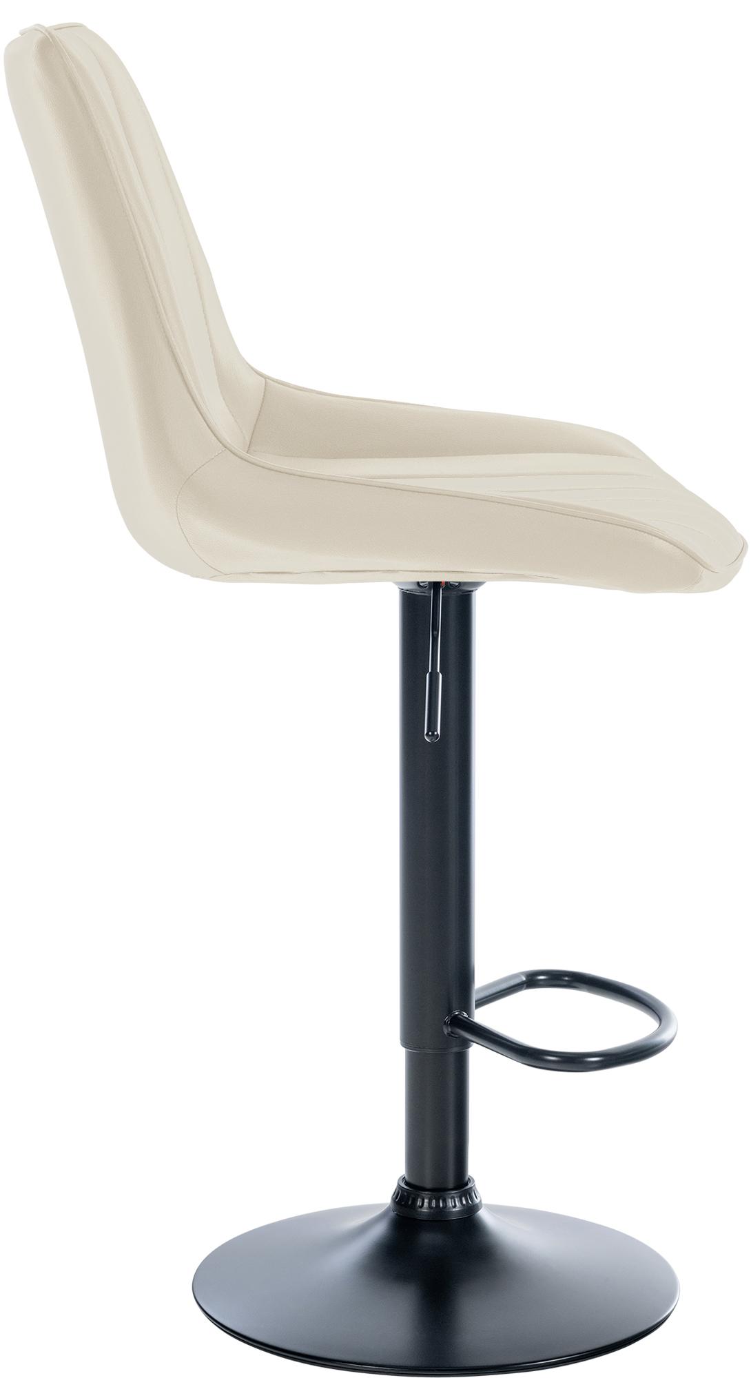 Tabouret de bar Toni en Similicuir Pied en Métal réglable pivotant