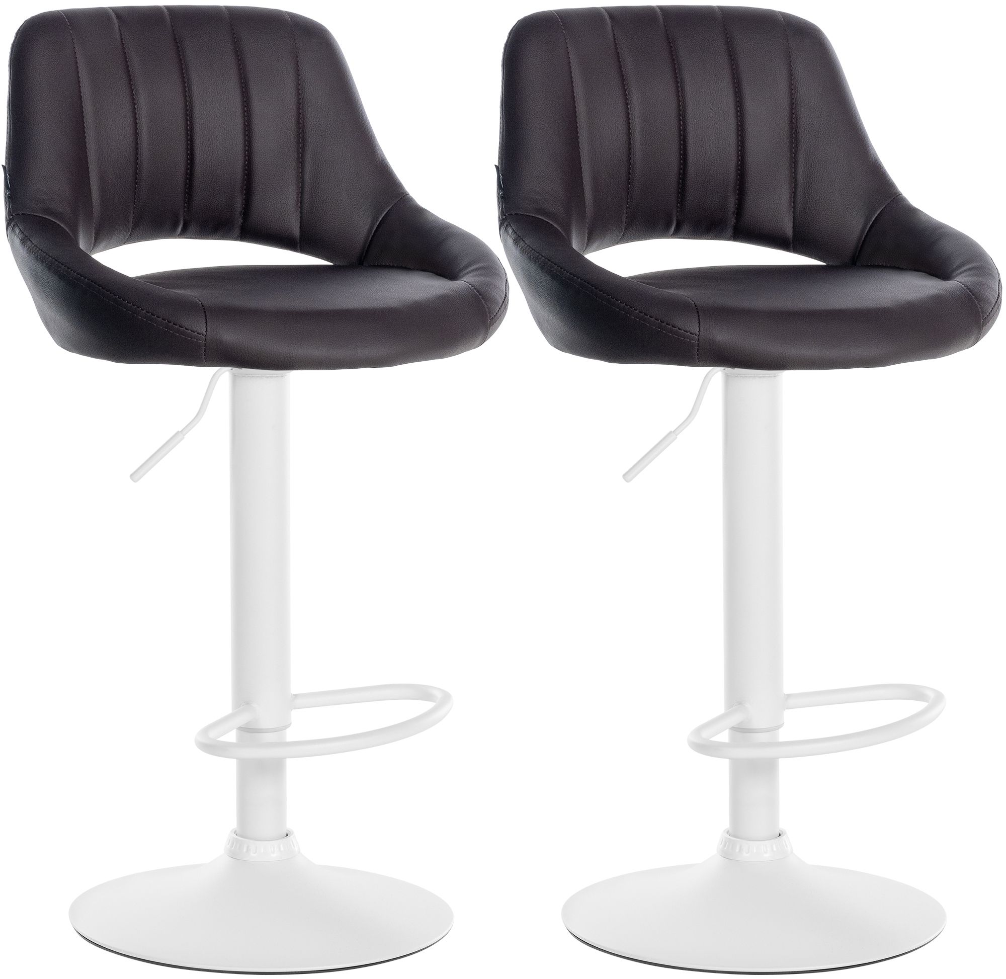 Lot de 2 tabourets de bar Milet en similicuir