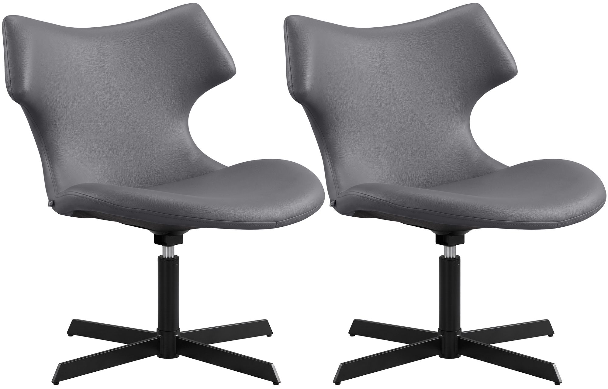 Lot de 2 fauteuils lounge Welland aspect cuir