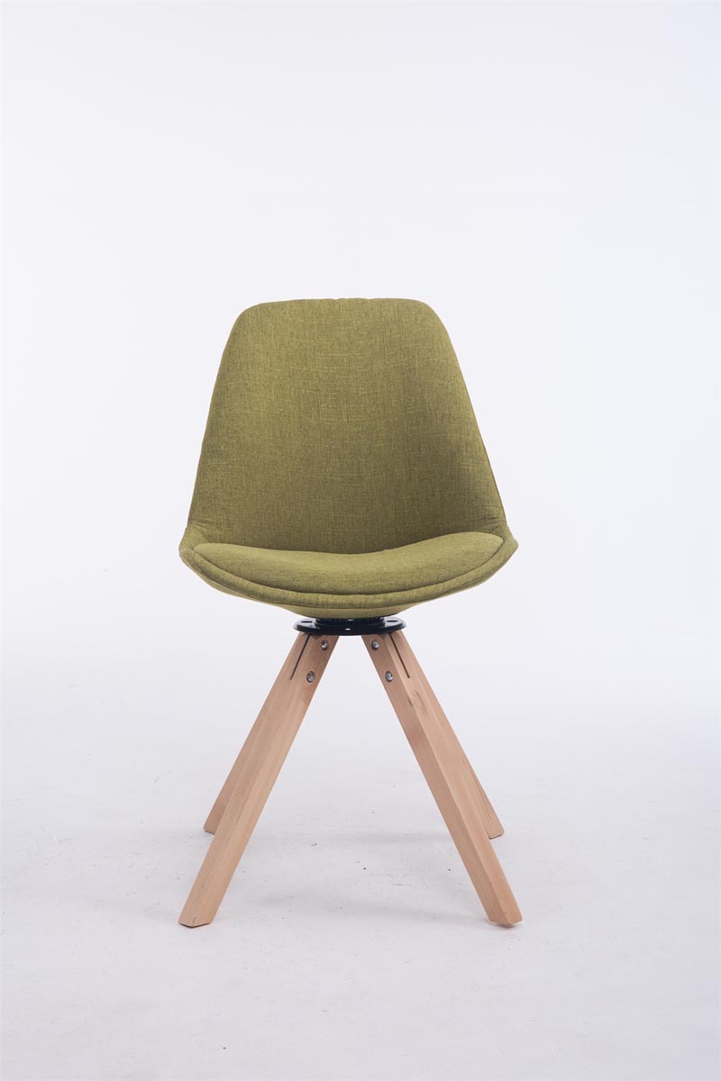 Chaise de salle à manger Troyes Pivotante en Tissu Piètement Carré