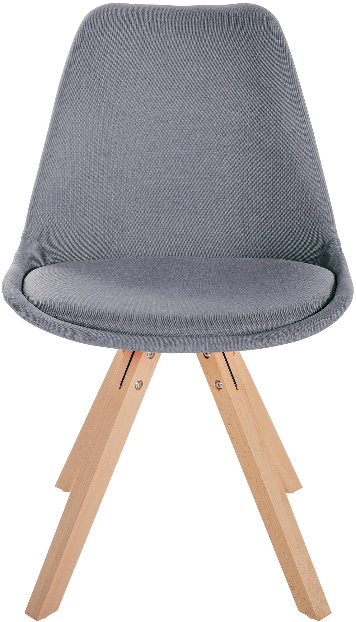 Lot de 4 chaises de salle à manger Sofia en tissu Pieds en bois