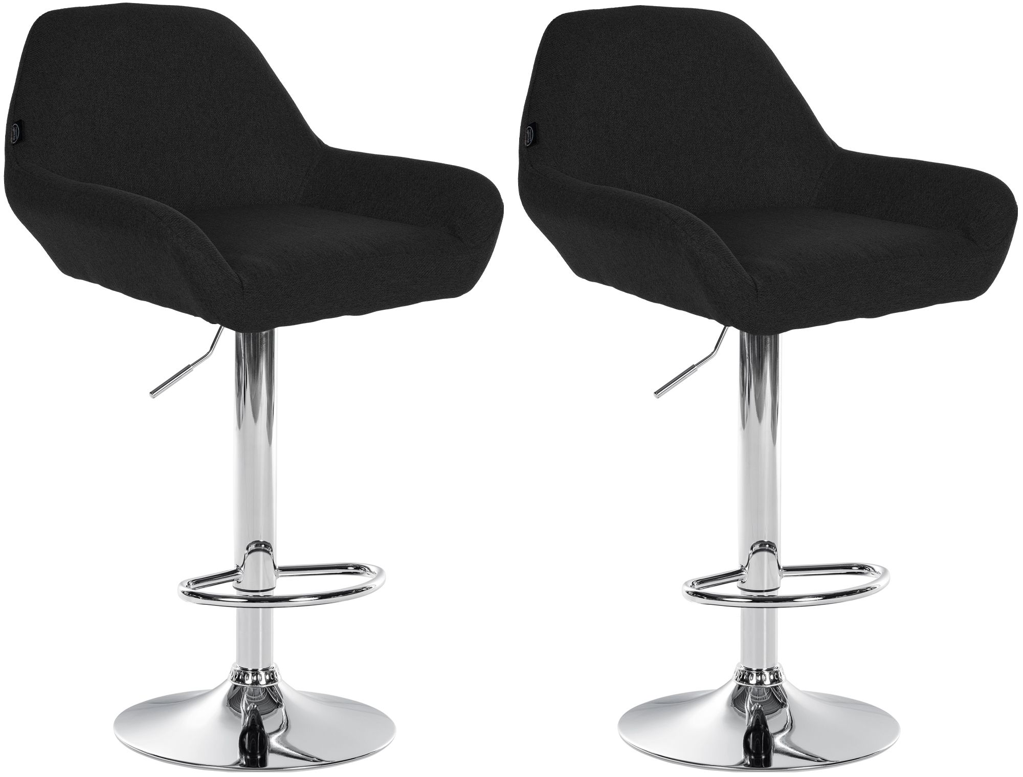 Lot de 2 tabourets de bar Braga en tissu