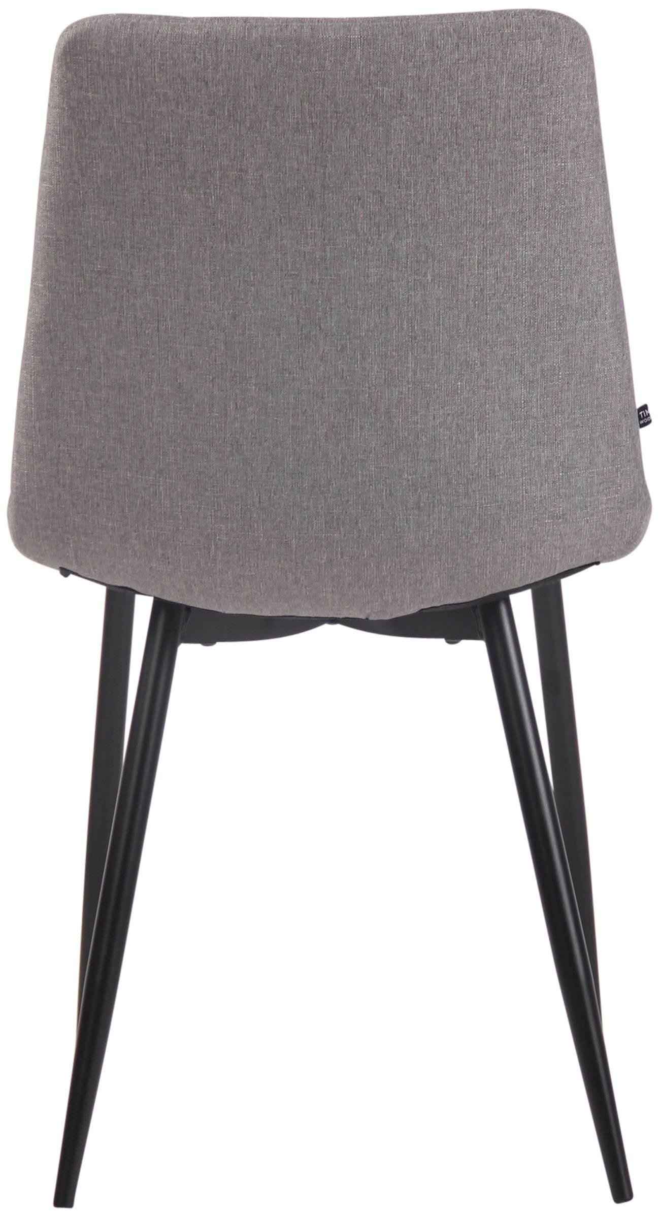 Lot de 4 chaises de salle à manger Telde en tissu avec Piètement en Métal noir mat