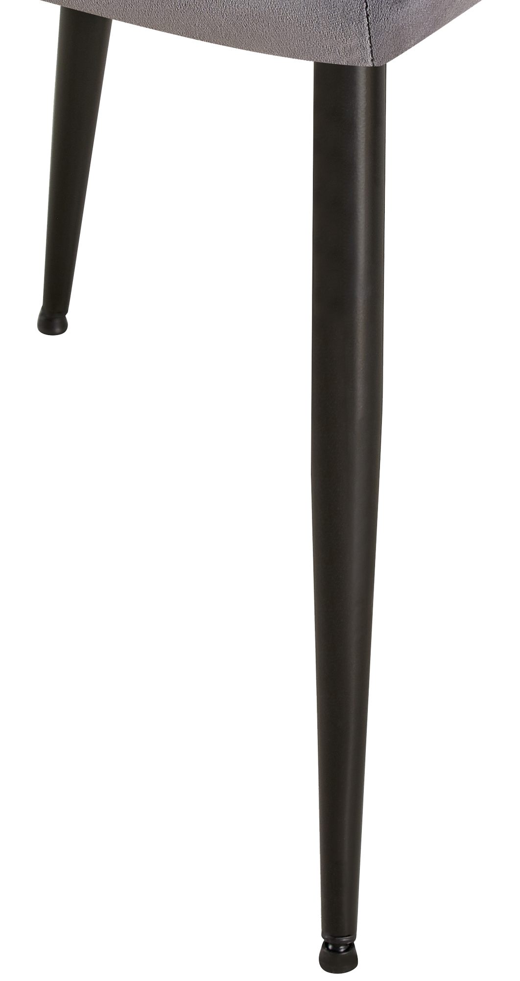 Chaise de salle à manger Emia en Velours avec Piètement en Métal noir