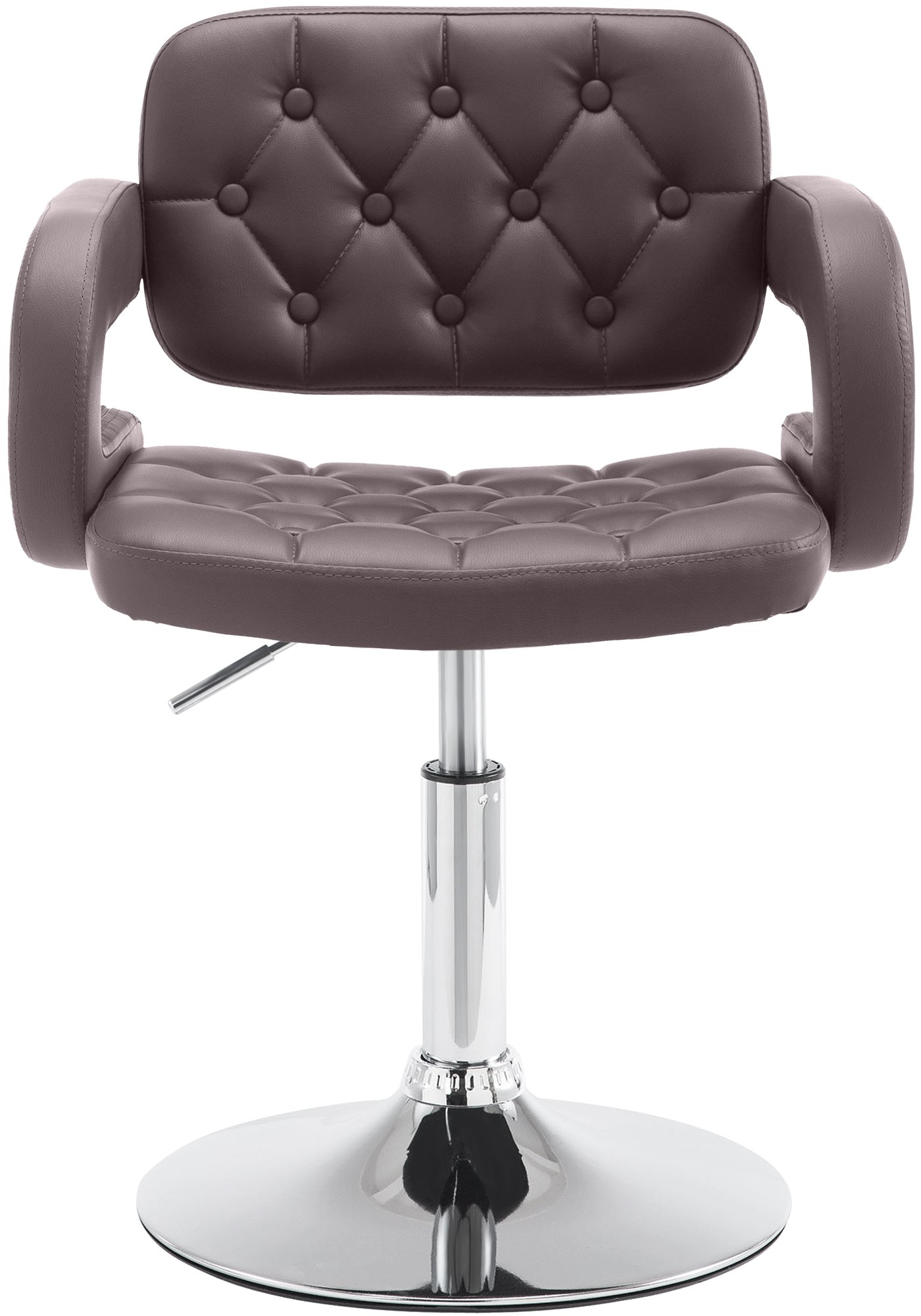 Chaise Lounge Dublin Similicuir - Piètement avec colonne centrale en métal chromé