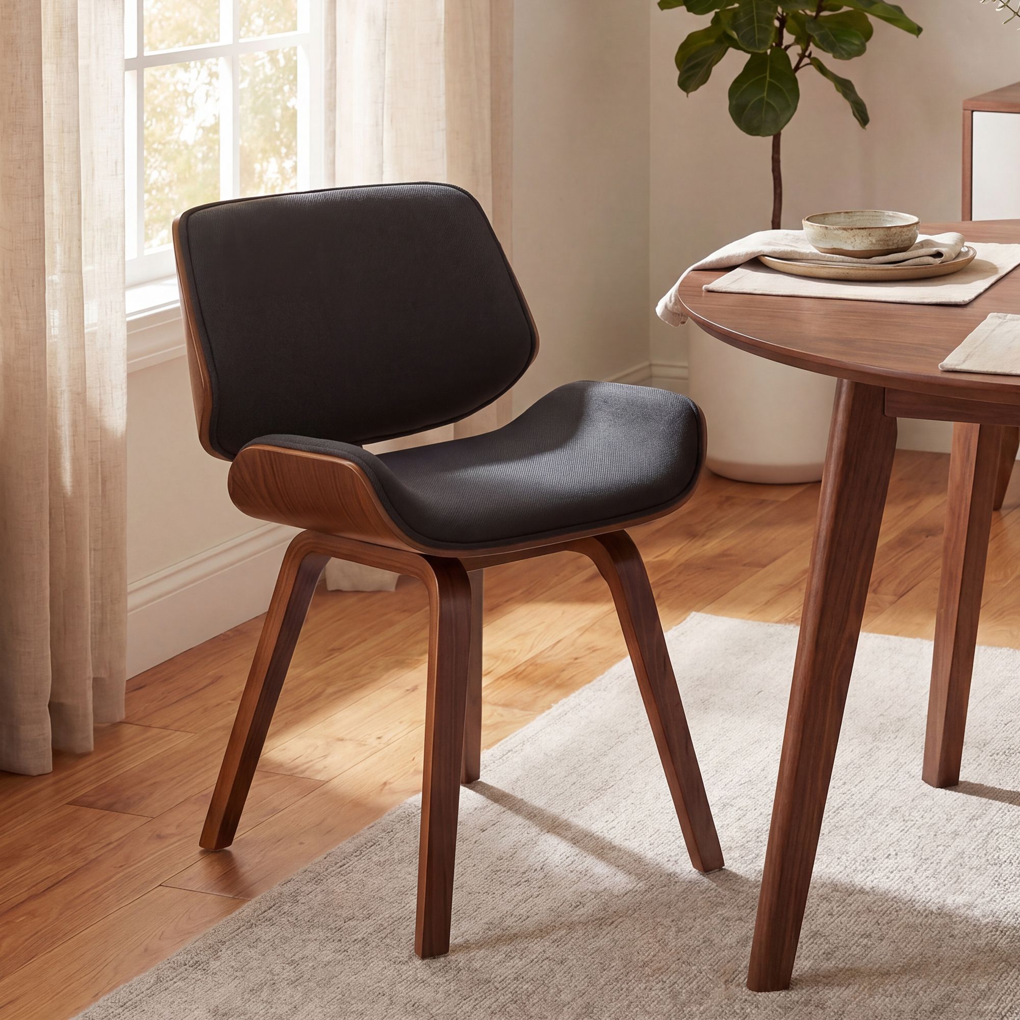 Chaises de salle a manger Beverley lot de 2 en tissu