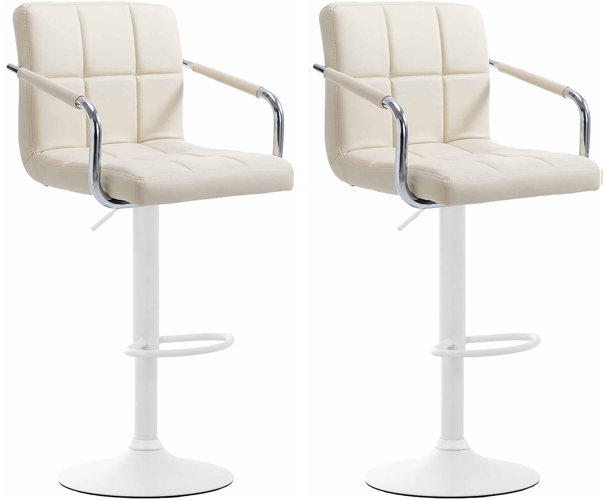 Lot de 2 Tabourets de Bar Lucy  V2 en Similicuir