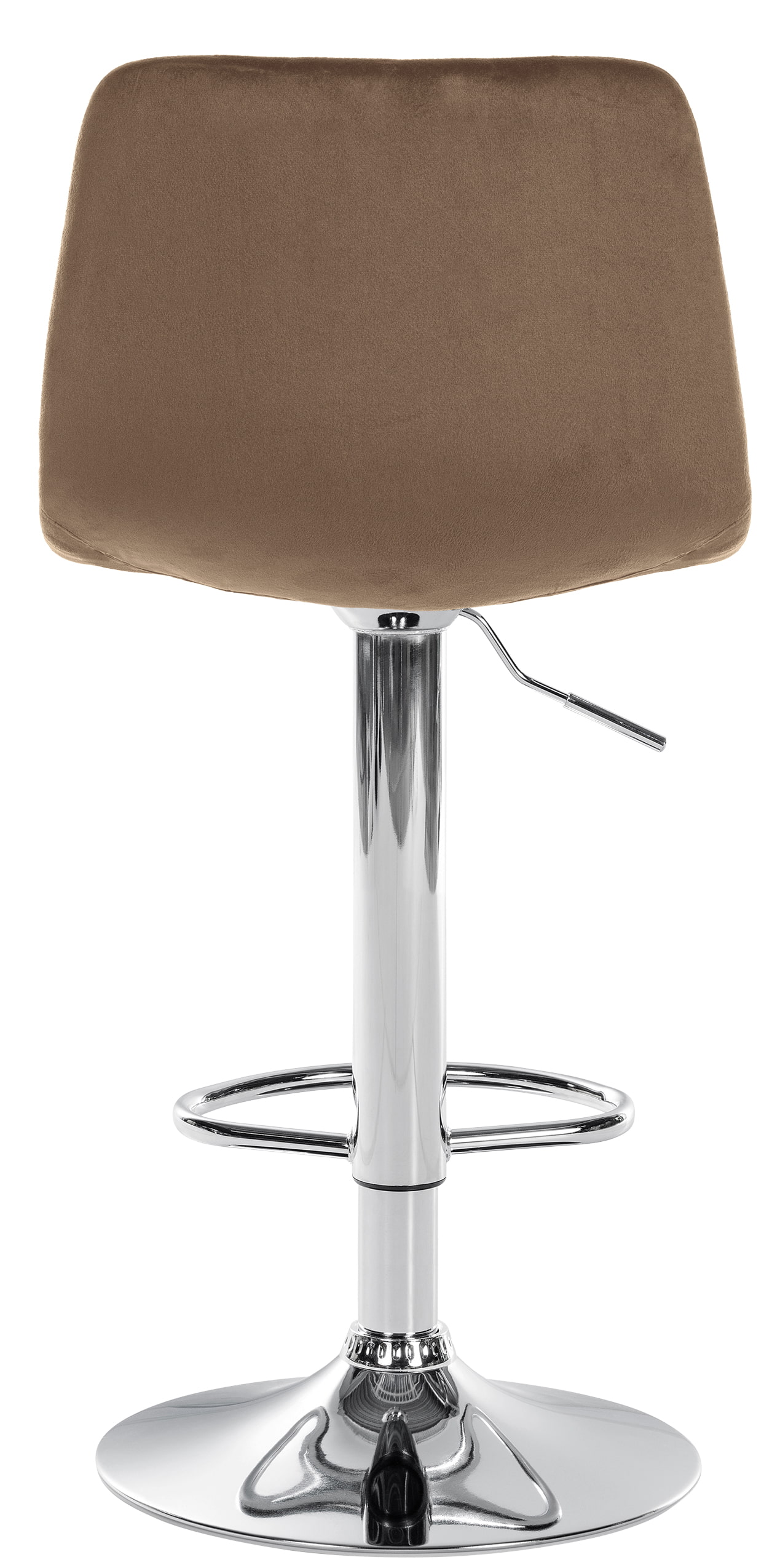 Tabouret de bar Divo en Velours Pied trompette en Métal
