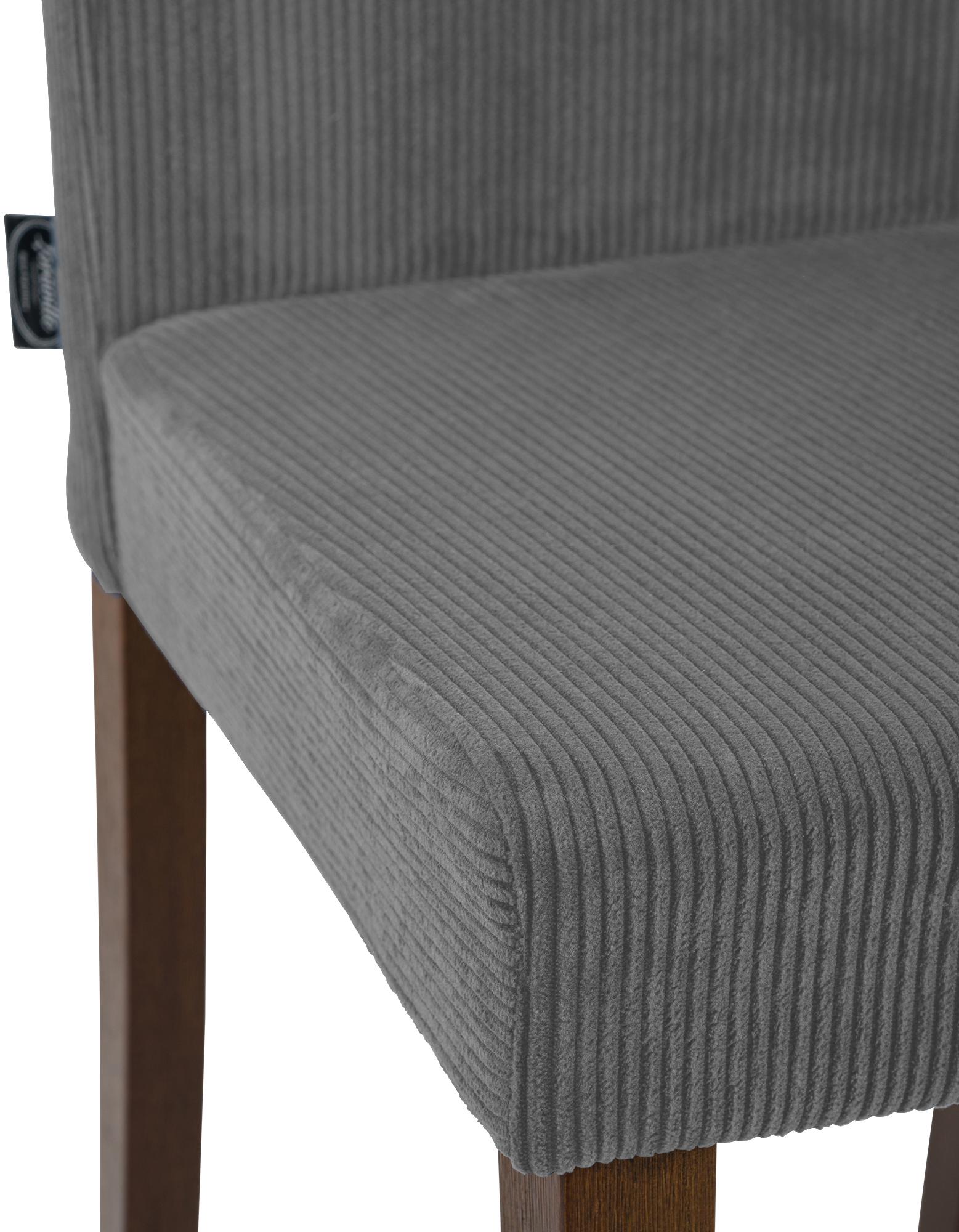 Chaise de salle à manger Ina velours côtelé