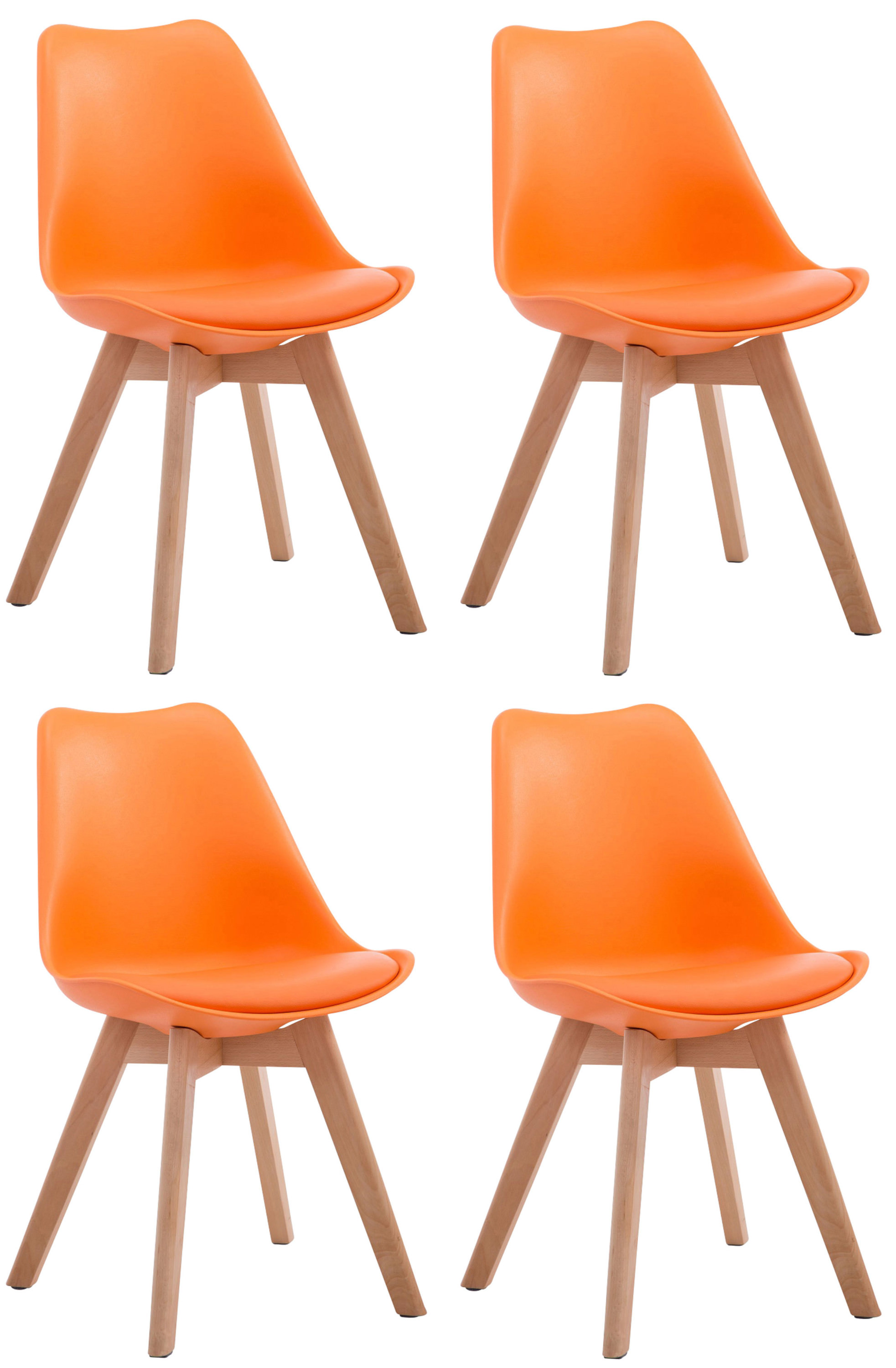 Lot de 4 chaises de salle à manger Borneo V2 en similicuir