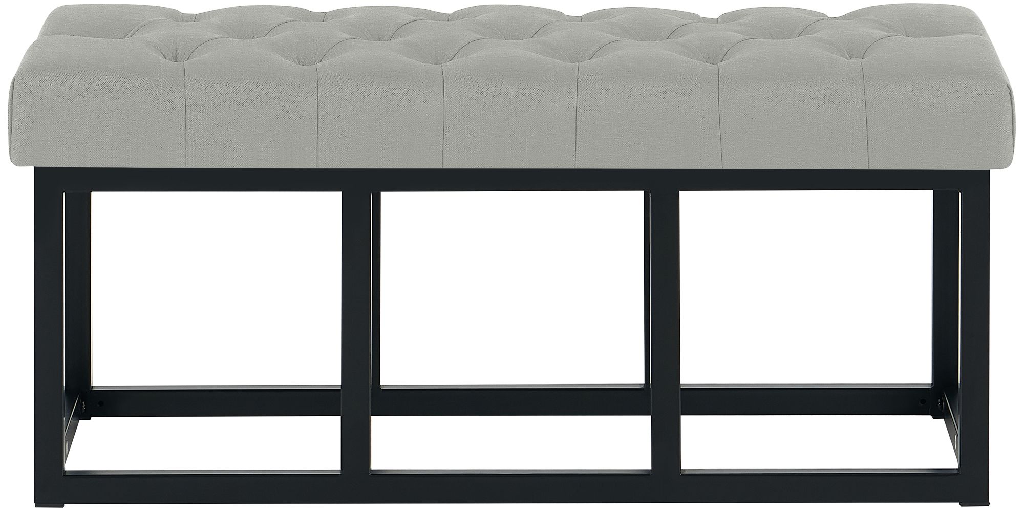 Banc Amun en tissu avec structure noire
