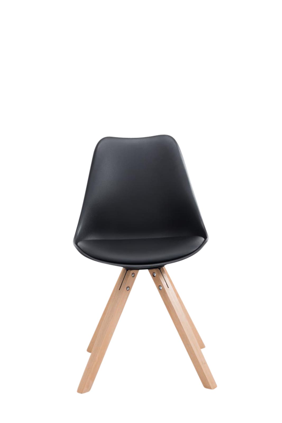 Lot de 4 Chaises de salle à manger Toulouse similicuir Pieds carrés bois