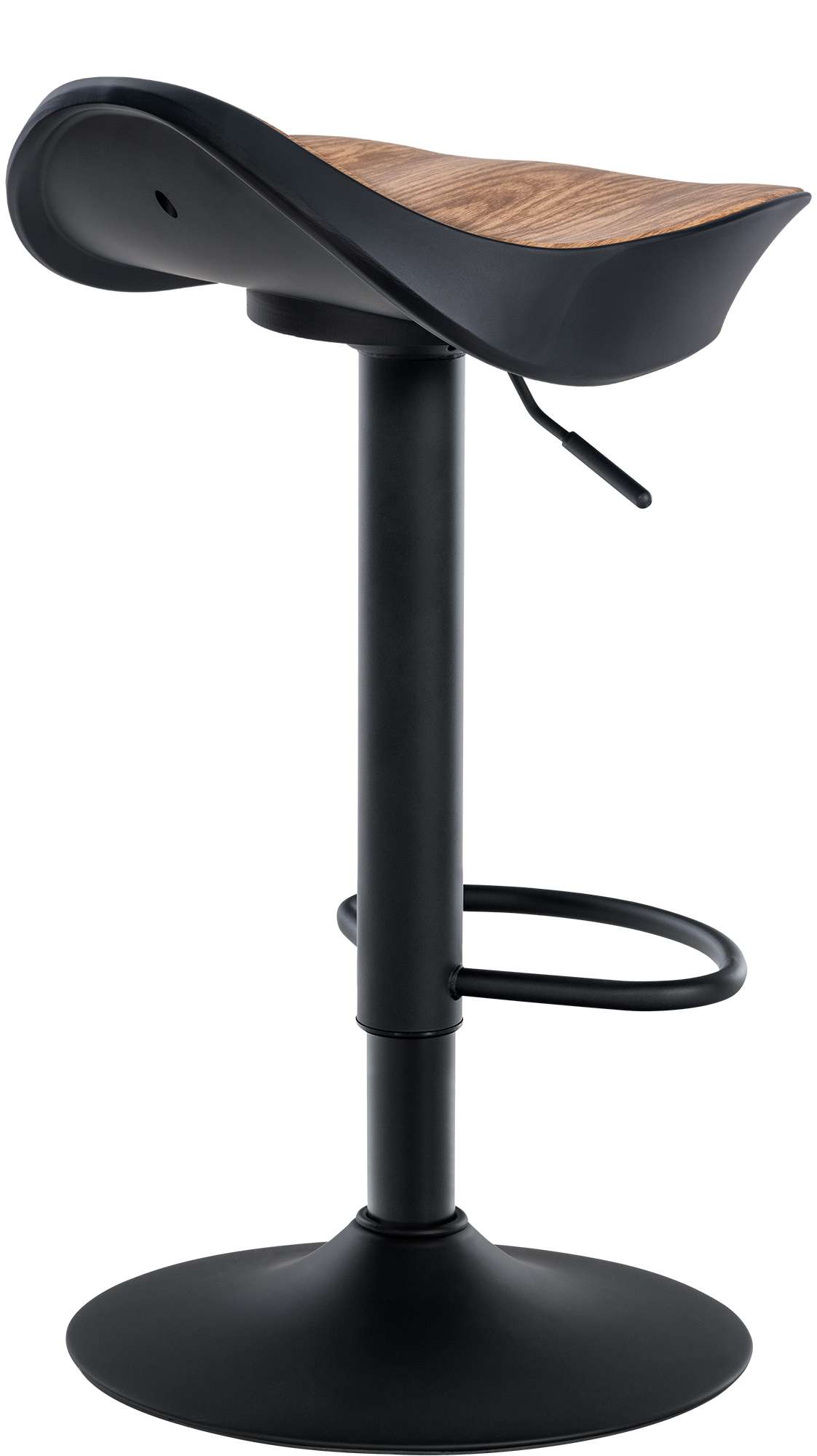Tabouret de bar Alisson en similicuir avec pied trompette