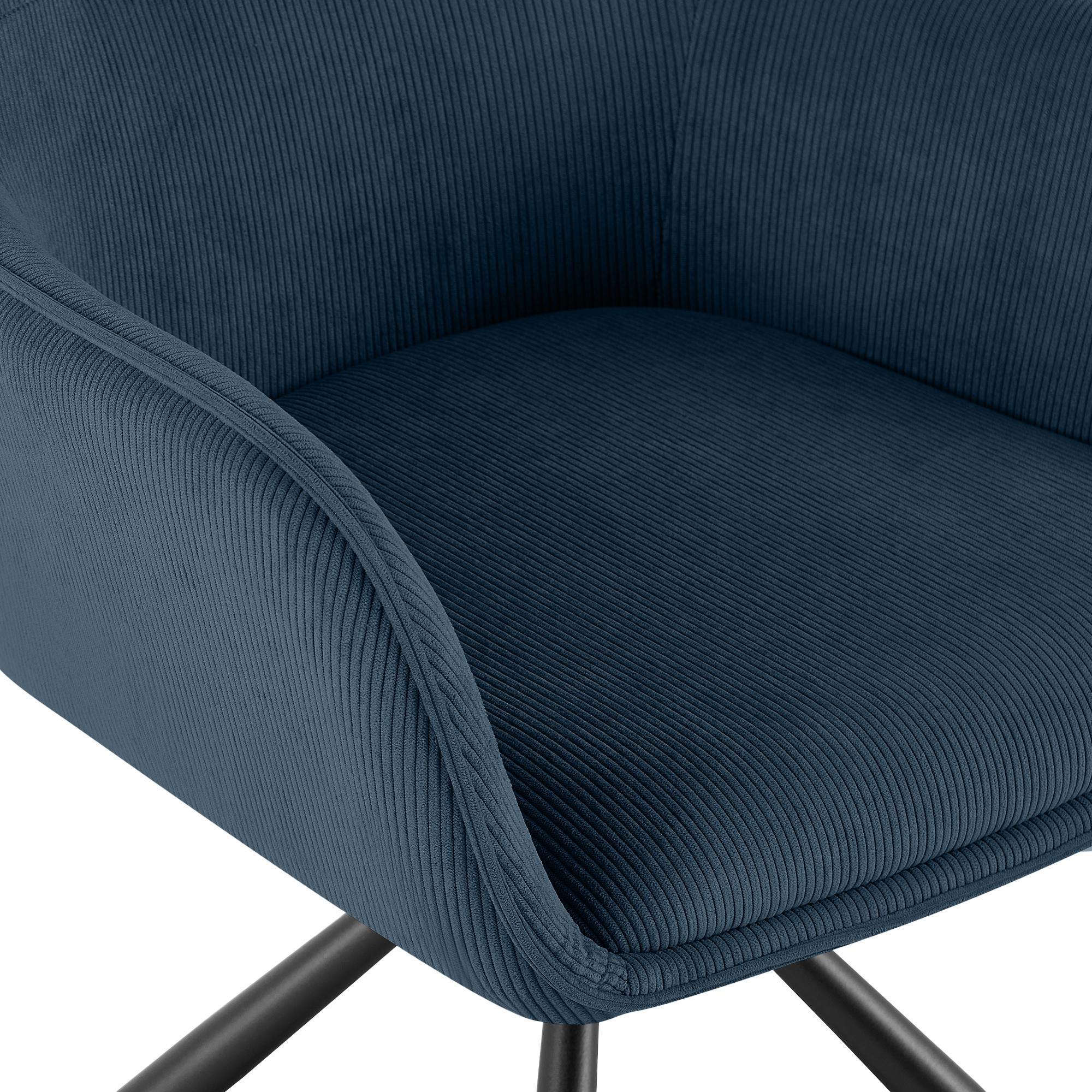 Chaise de salle à manger Tipton en velours côtelé