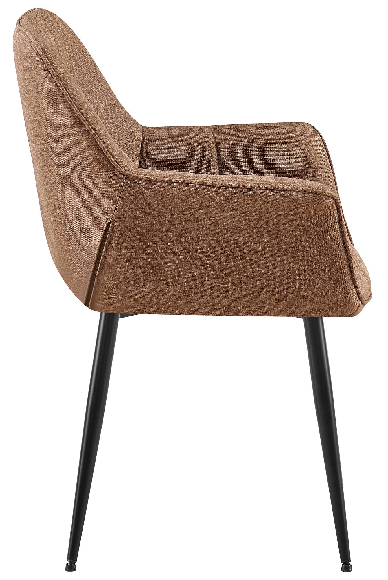 Chaise de salle à manger Roseville avec accoudoirs et pieds en métal