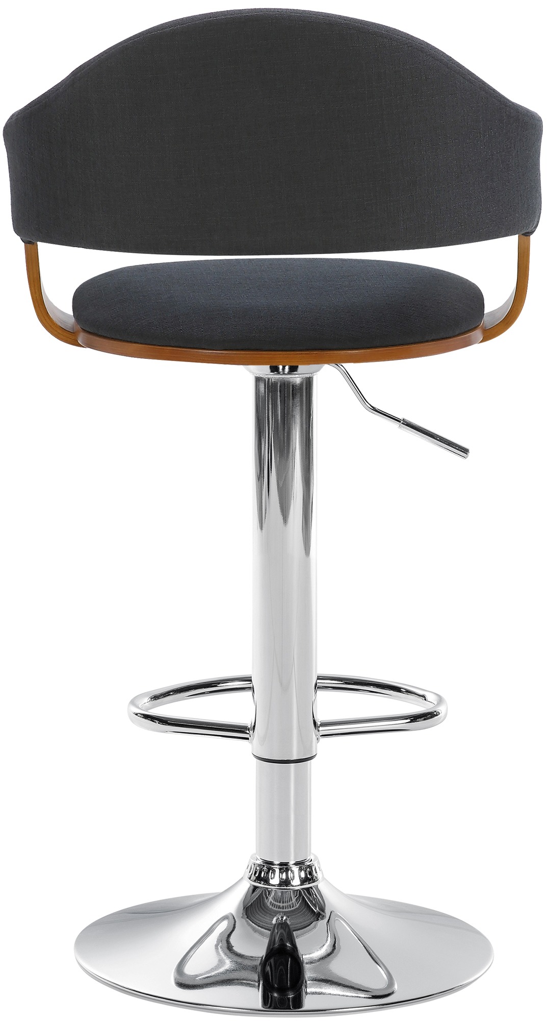 Tabouret de bar Nilse avec Coque en bois assise en tissu