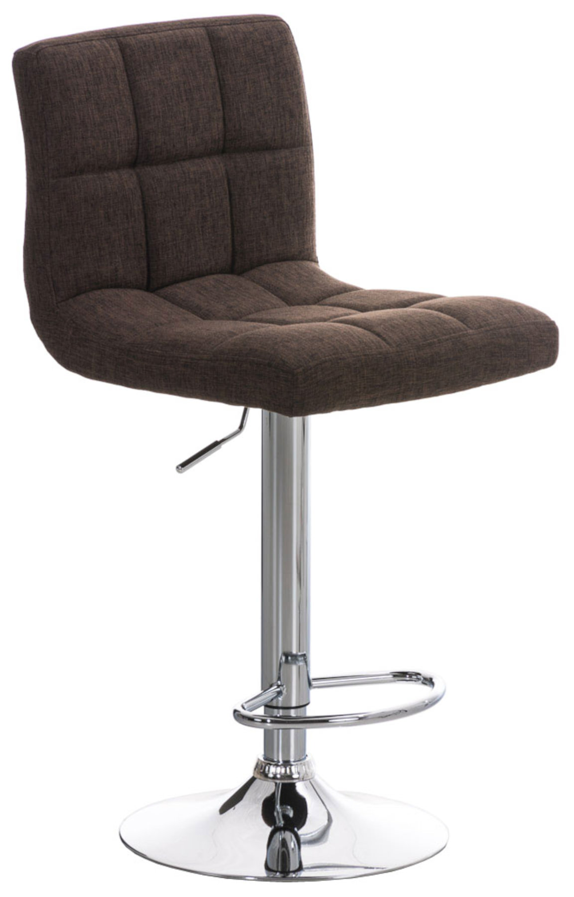 Lot de 2 Tabourets de bar Peru en Tissu Piètement Métal Pivotant et Ajustable